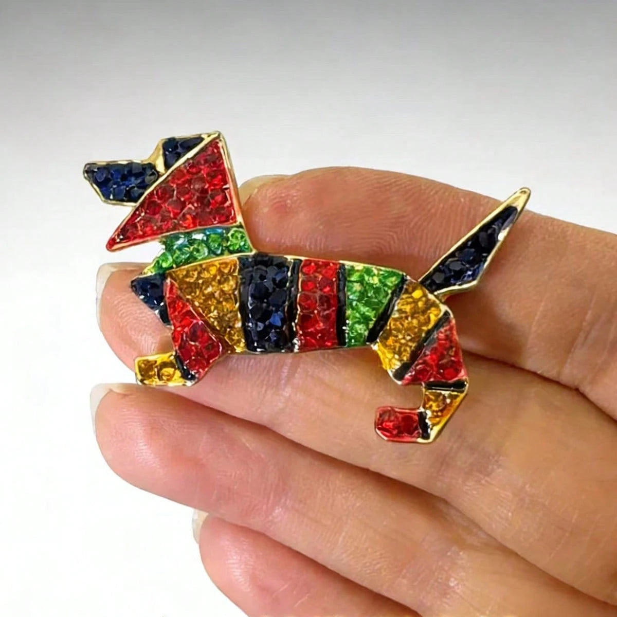 Women's Cute Enamel Dog Brooch Pin Set