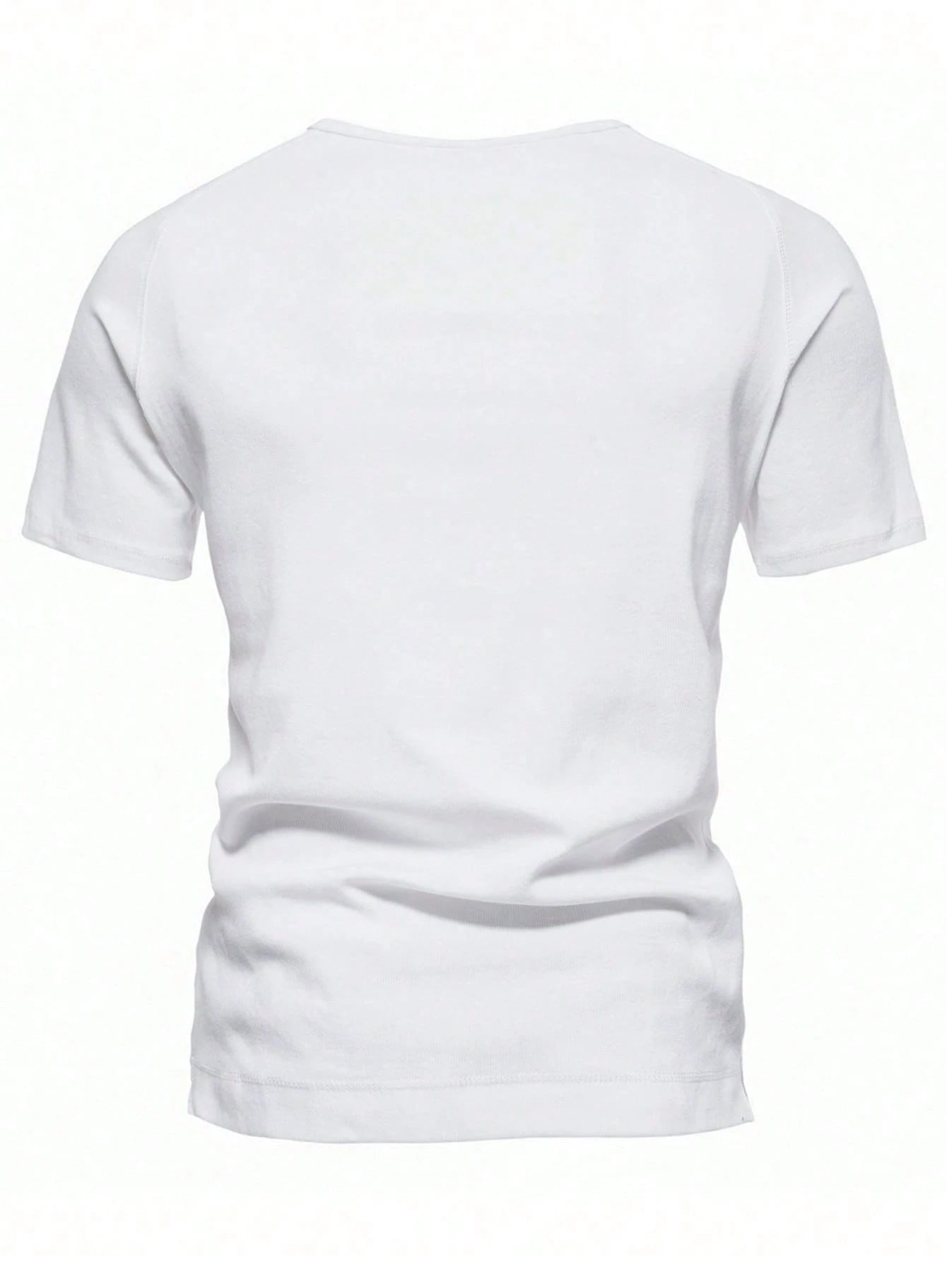 GRDR Men's Henley Shirt Short Sleeve Solid Color Casual Top