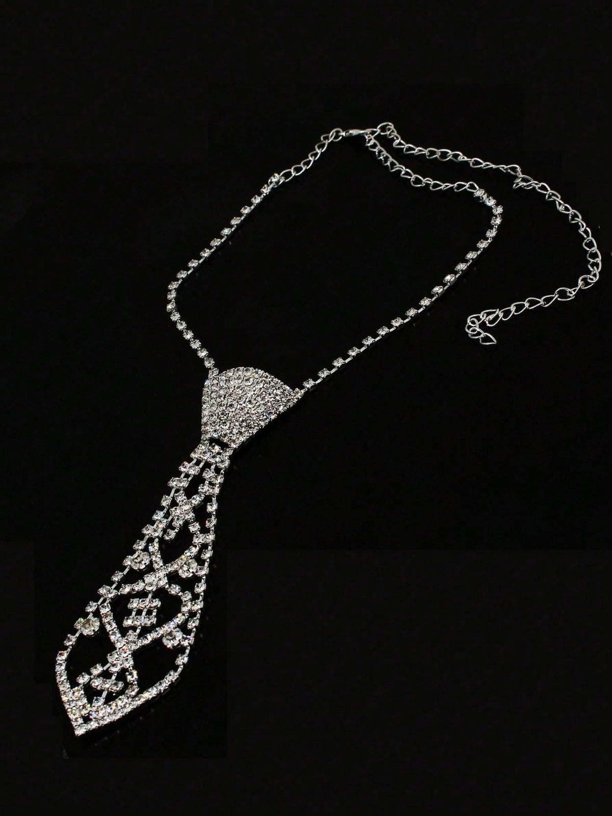 Women's Fashion Arrow Pointed Silver Casual Necktie