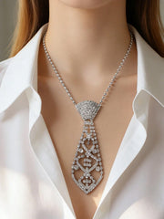 Women's Fashion Arrow Pointed Silver Casual Necktie