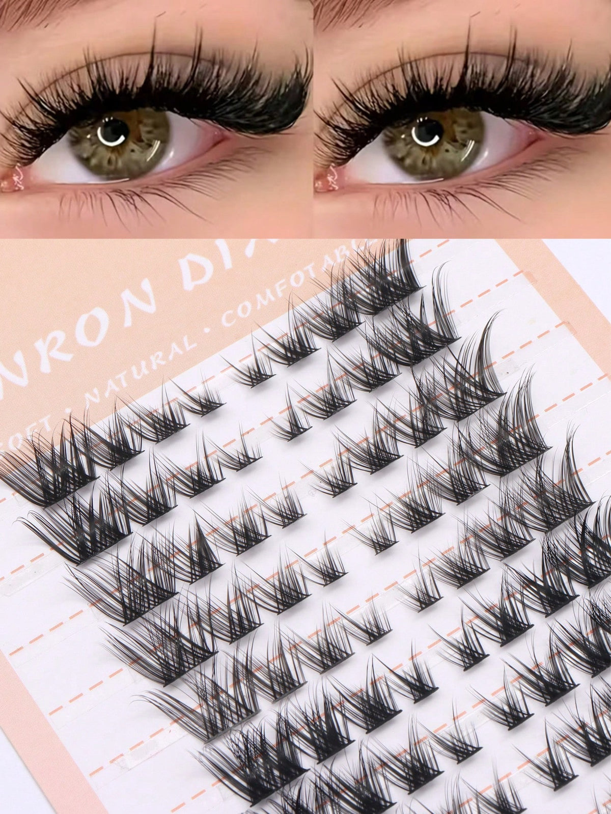 Women's 80-Piece Anime D-Curl Flirty Fox False Eyelash Cluster Set