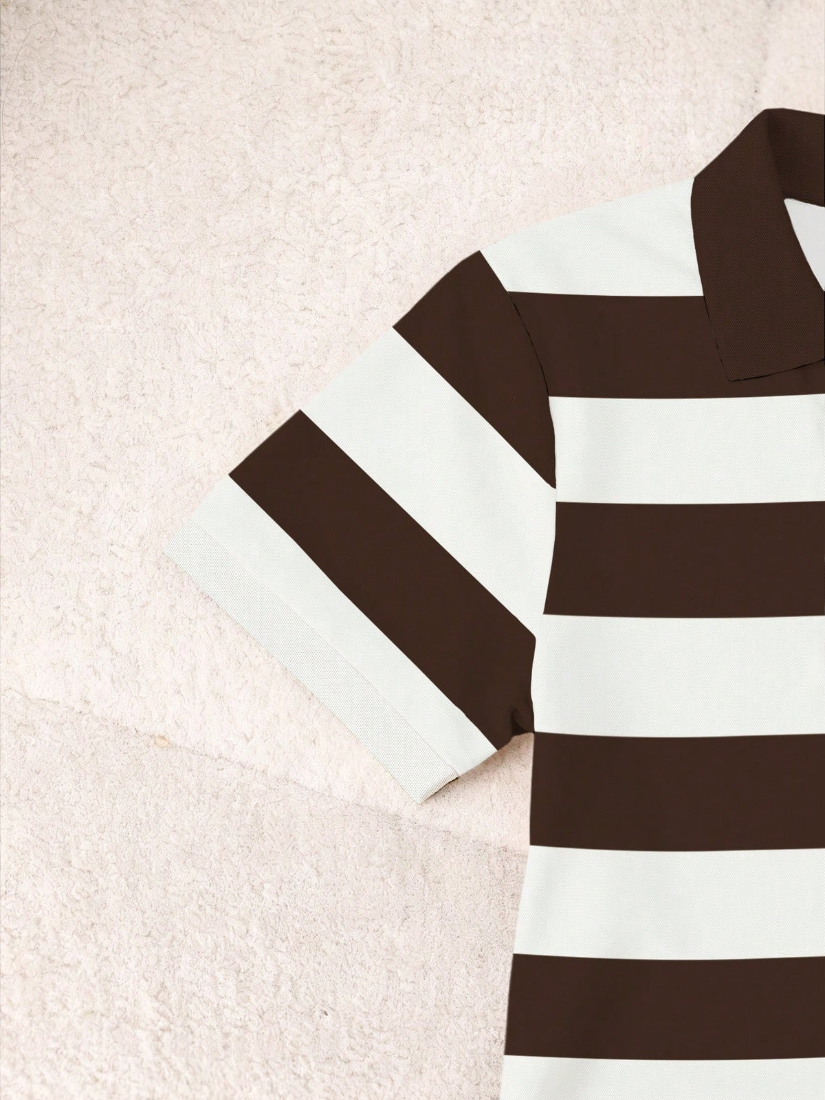 Women's Casual Colorblock Striped Collared Summer Pullover Top