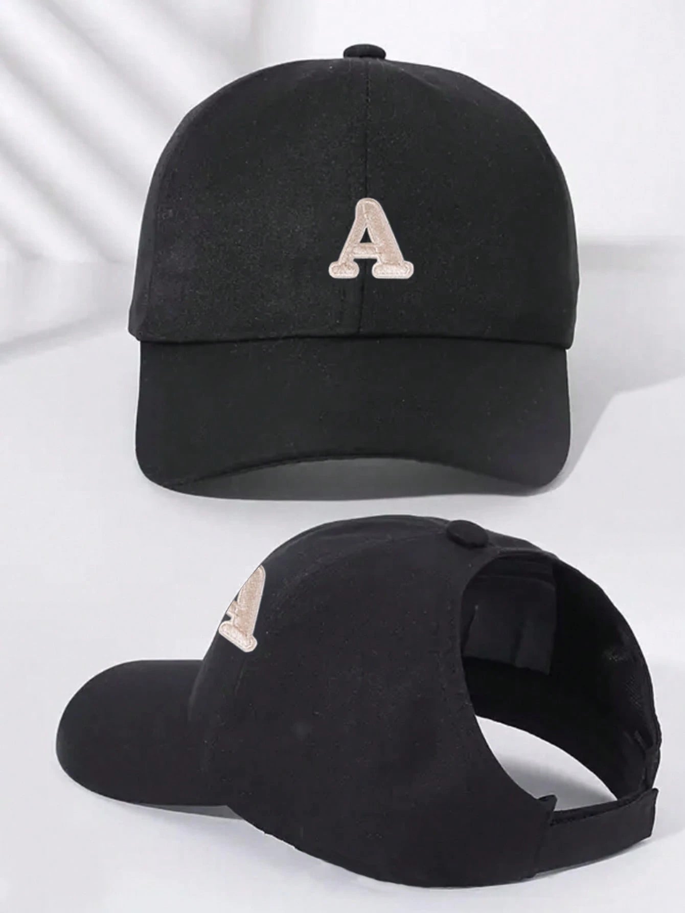 Women's Casual Letter Embroidered Ponytail Baseball Cap