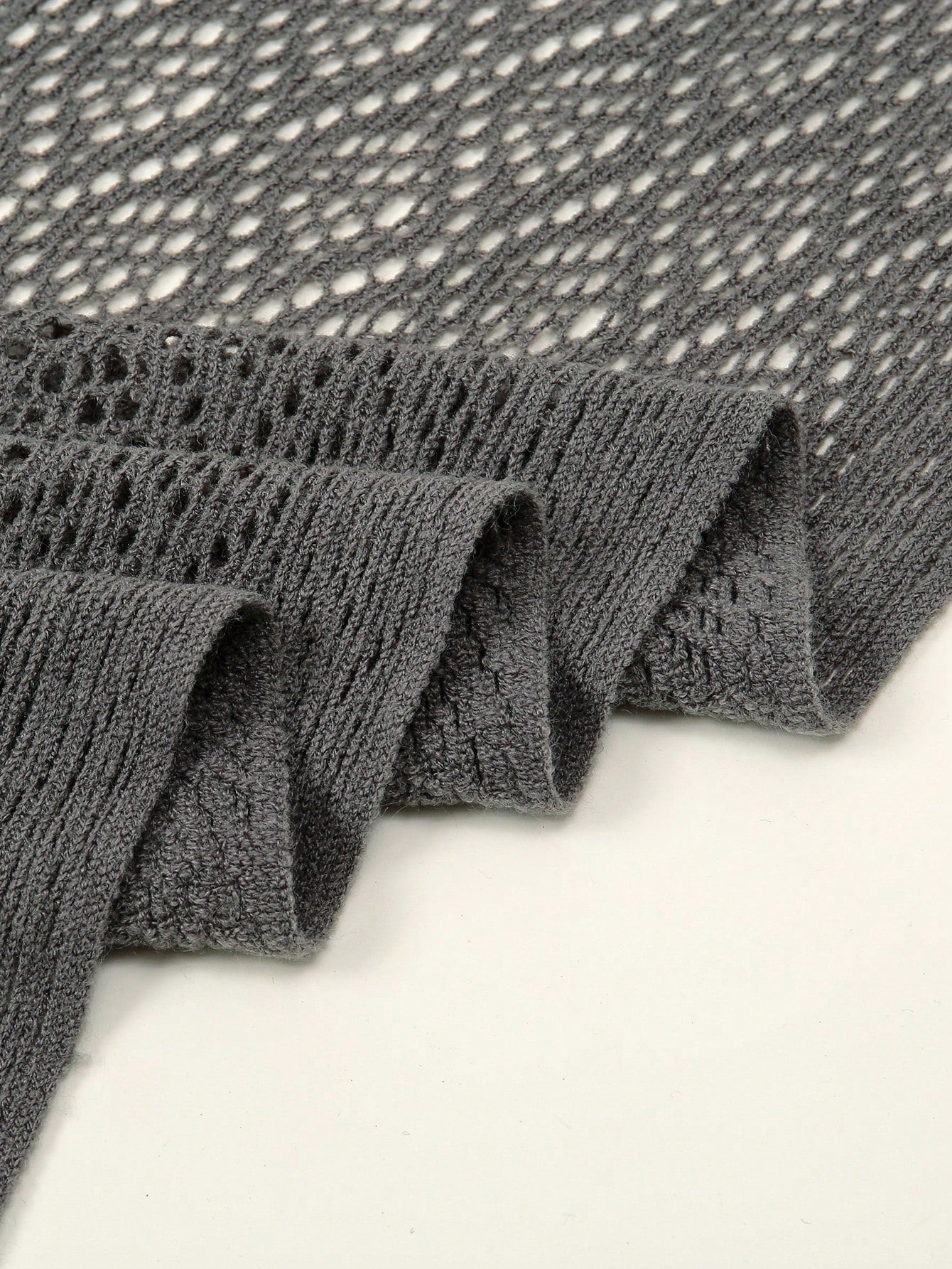 Women's Solid Color Triangle Tassel Knit Shawl Scarf
