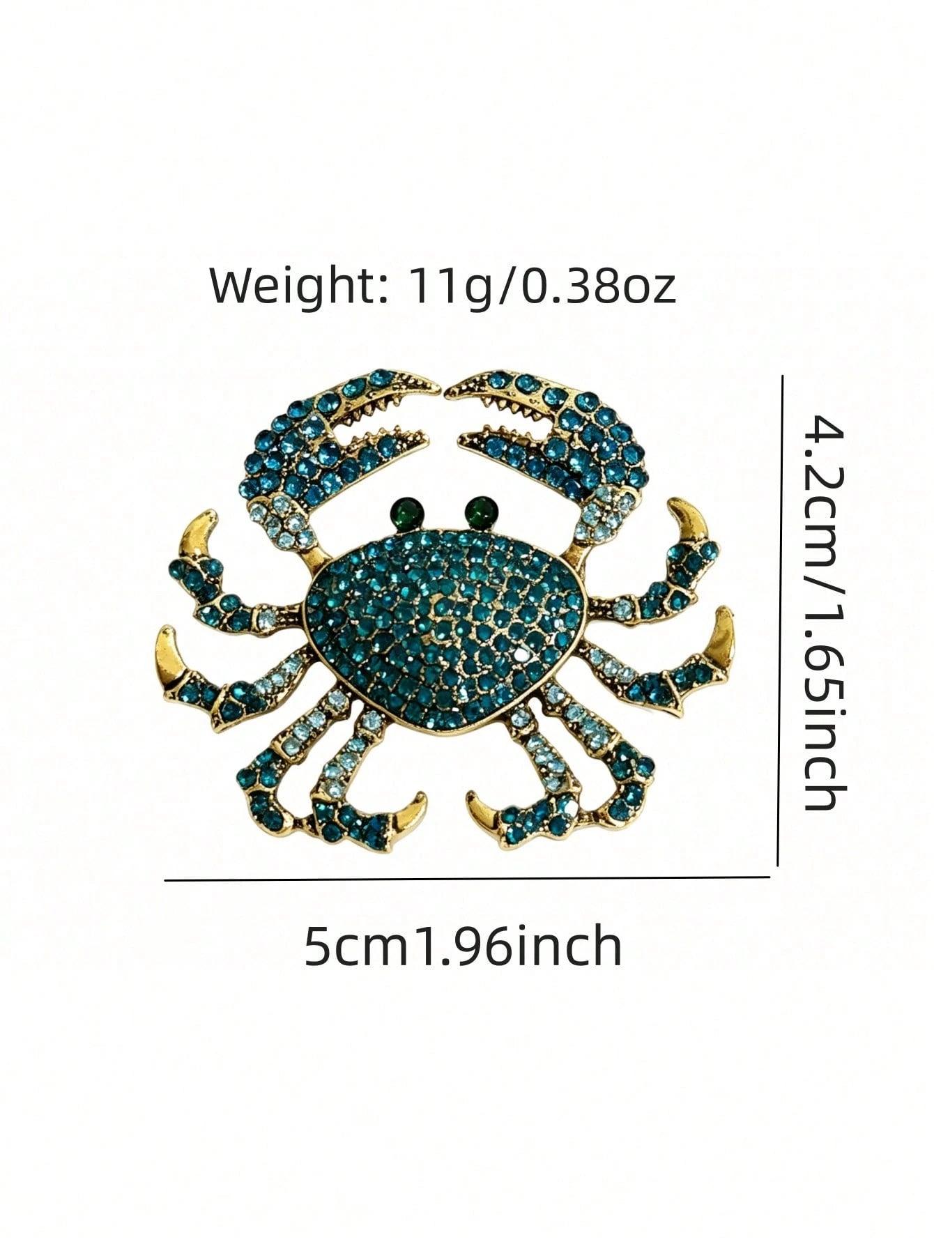 Women's Rhinestone Crab Brooch Casual Versatile Pin