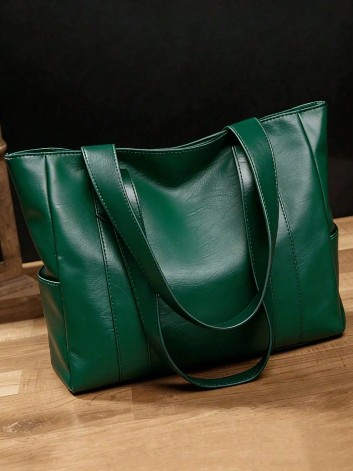 Women's Minimalist Large Capacity PU Leather Tote Bag