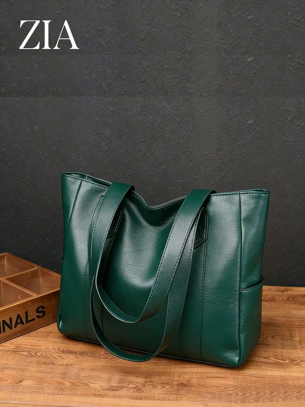 Women's Minimalist Large Capacity PU Leather Tote Bag