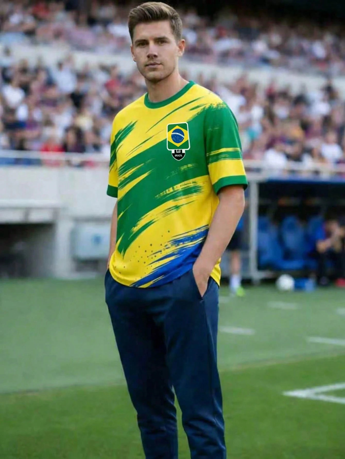 Brazil National Team 2026 Retro Football Jersey Men's T-Shirt