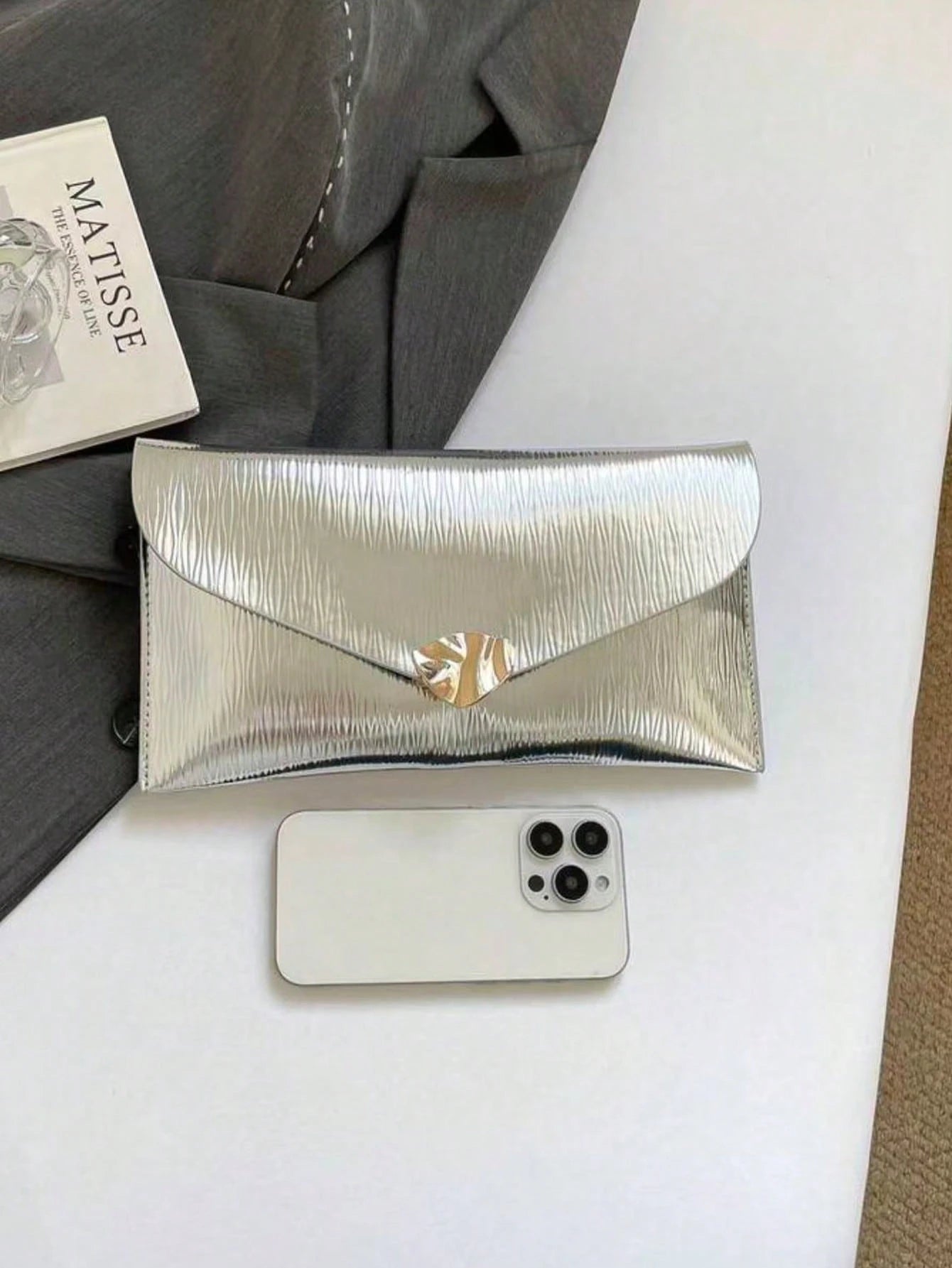 Women's Fashion Colorful Plaid Square Clutch Bag