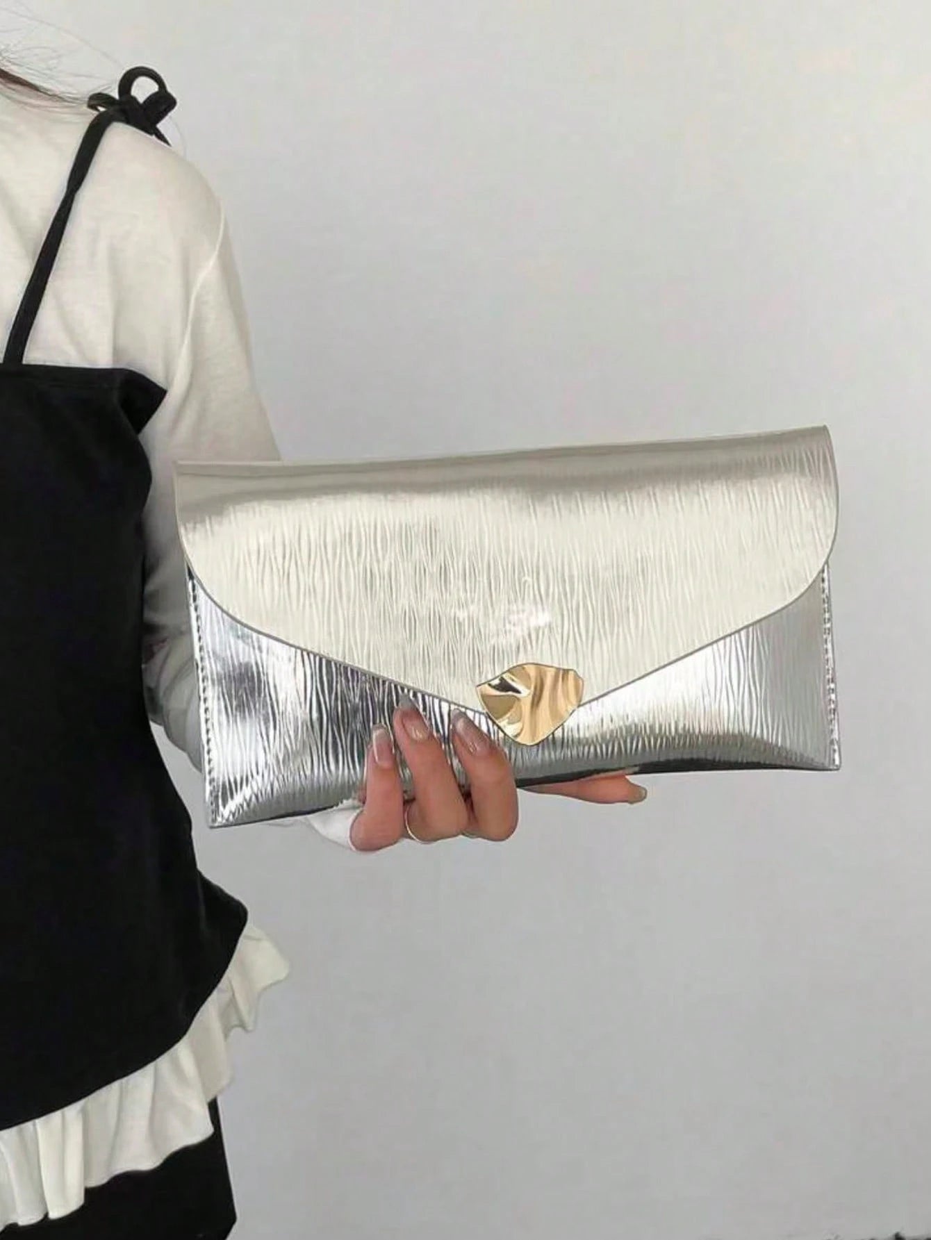 Women's Fashion Colorful Plaid Square Clutch Bag