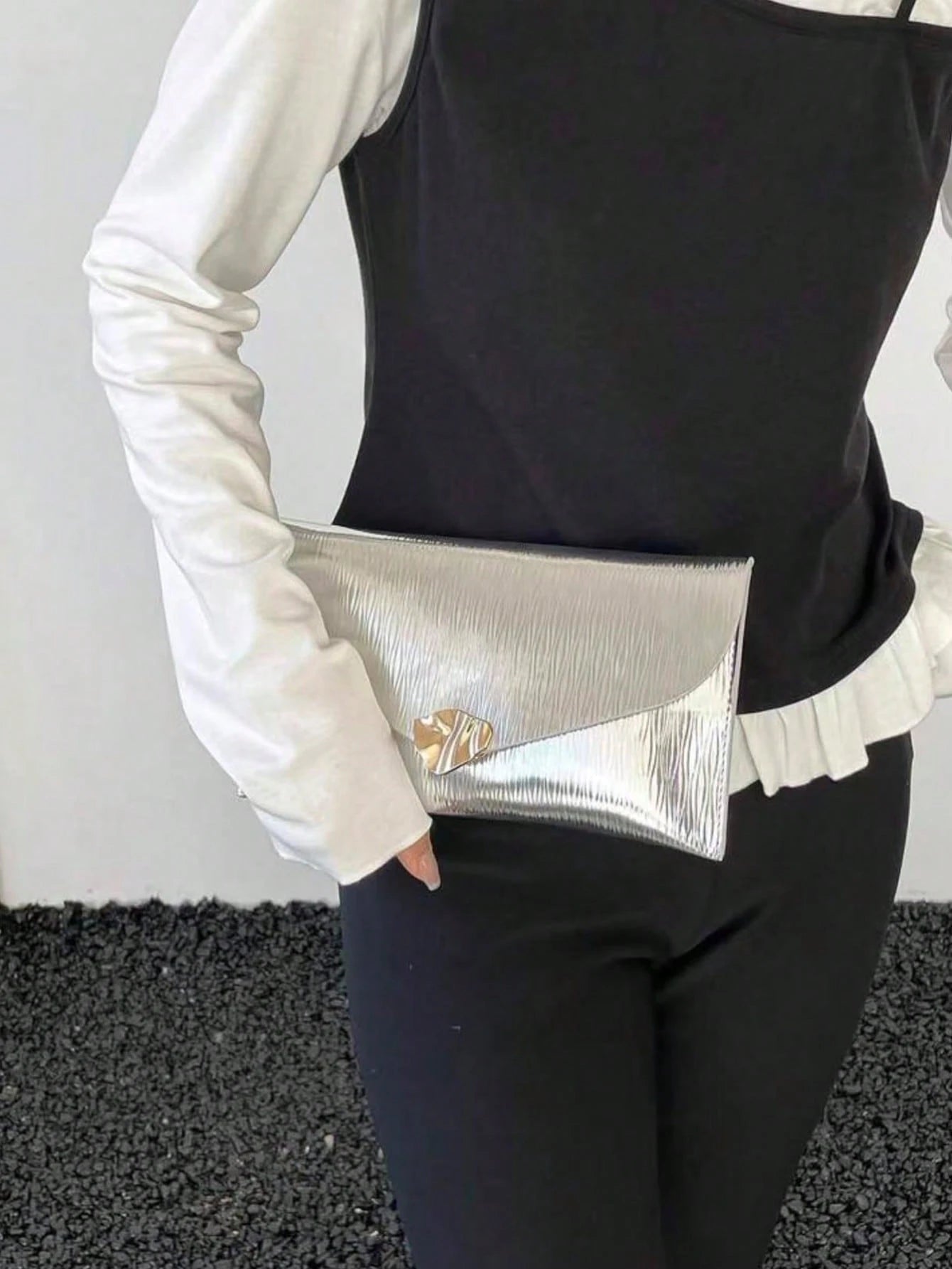 Women's Fashion Colorful Plaid Square Clutch Bag