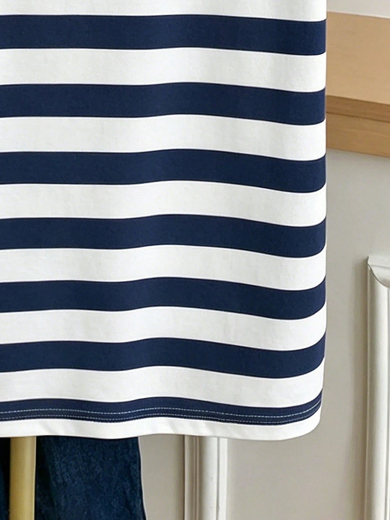 Women's Colorblock Striped Cherry Print Round Neck Short Sleeve T-Shirt
