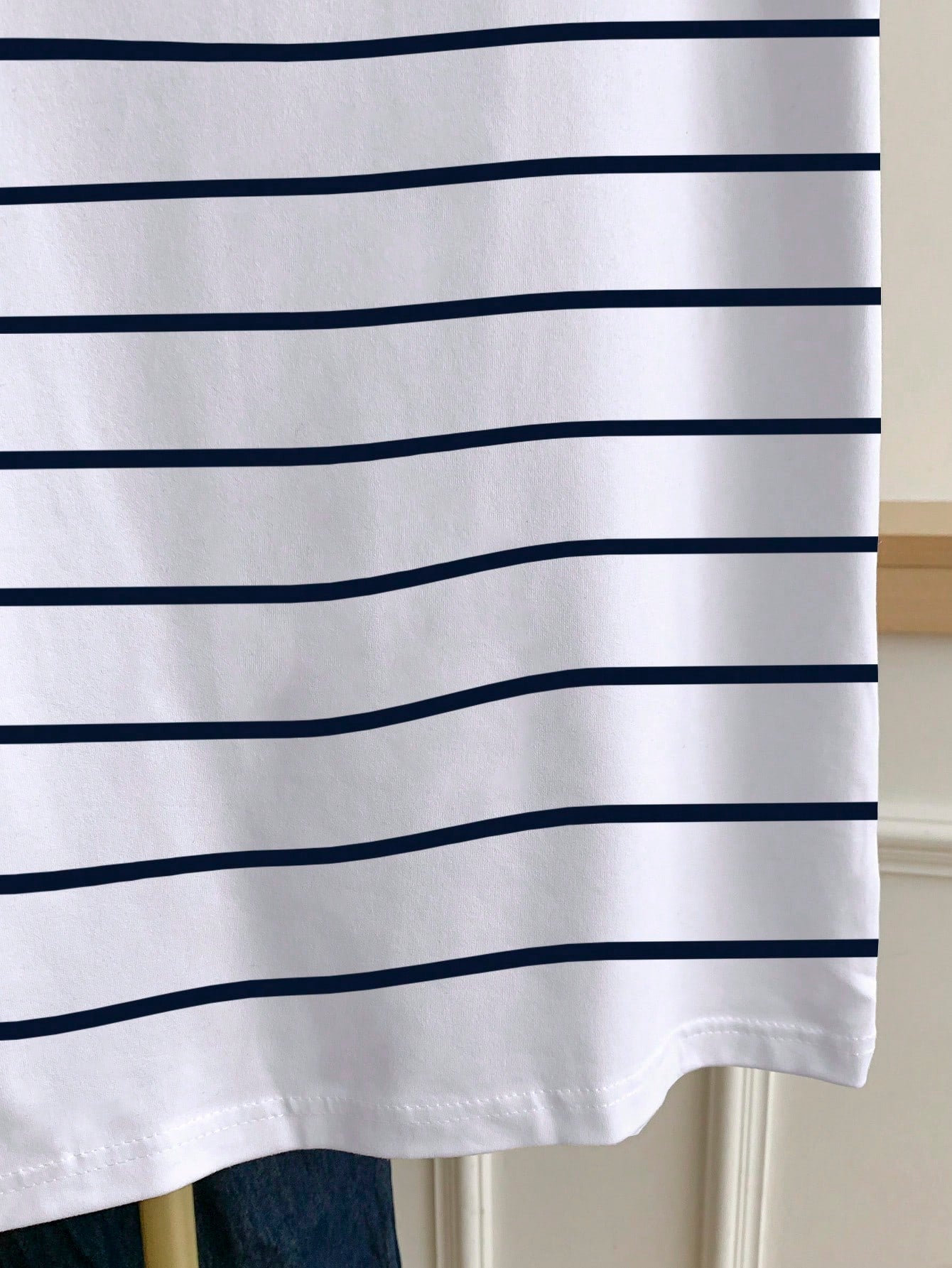 Women's Color Block Striped Round Neck Short Sleeve T-Shirt
