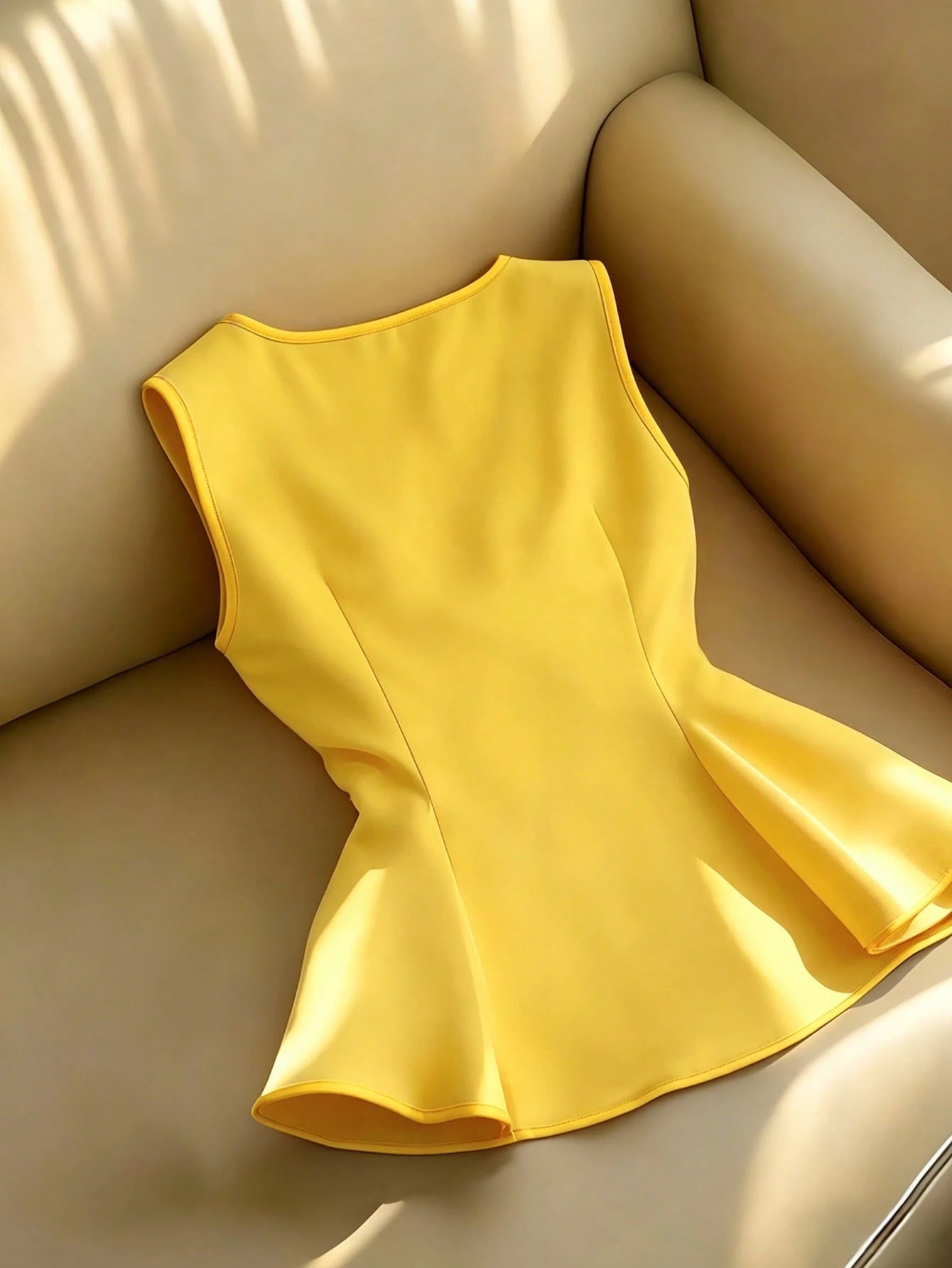 Women's Casual Solid Color Bow Decor Sleeveless Tank Top