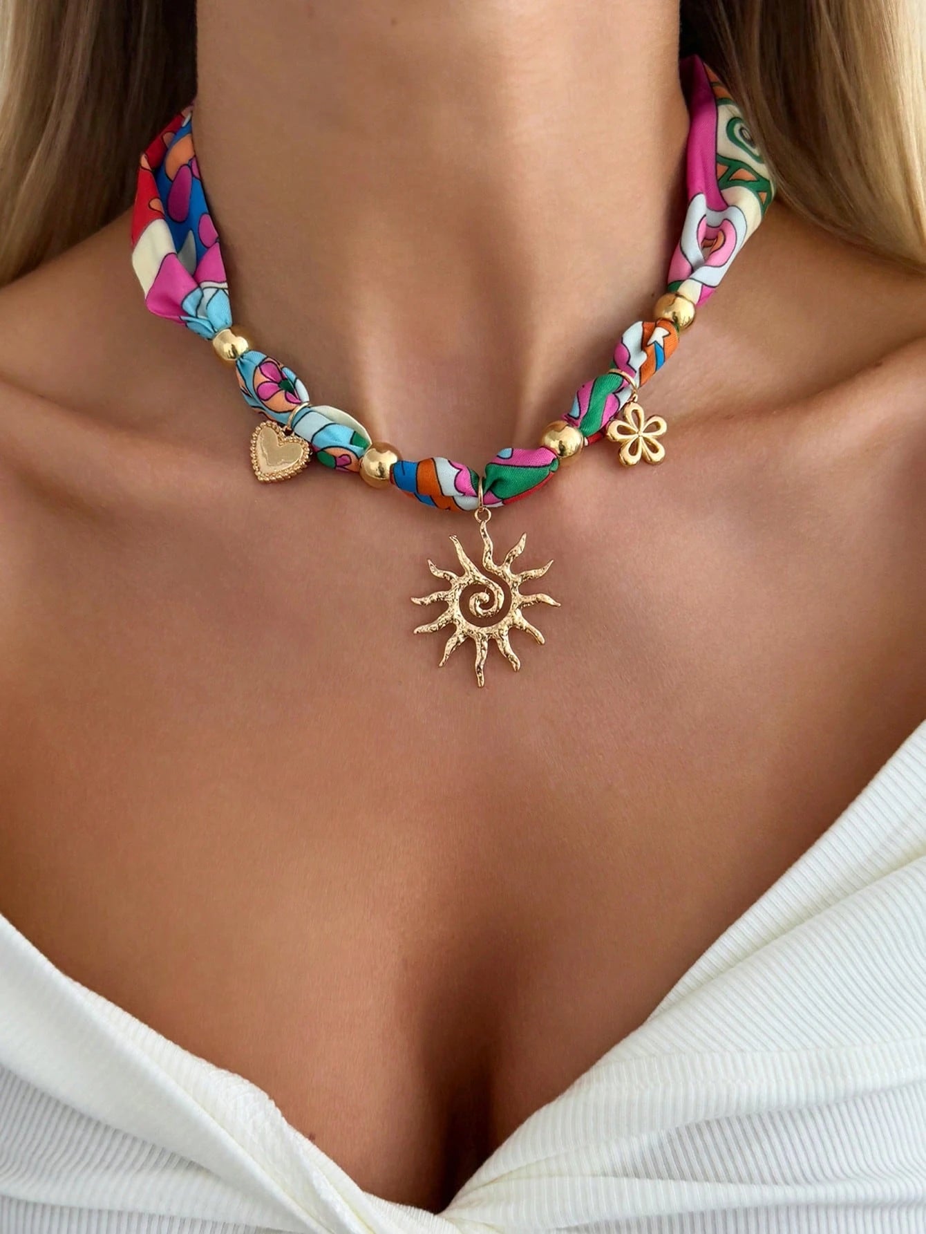 Women's Bohemian Scarf Collarbone Choker Necklace