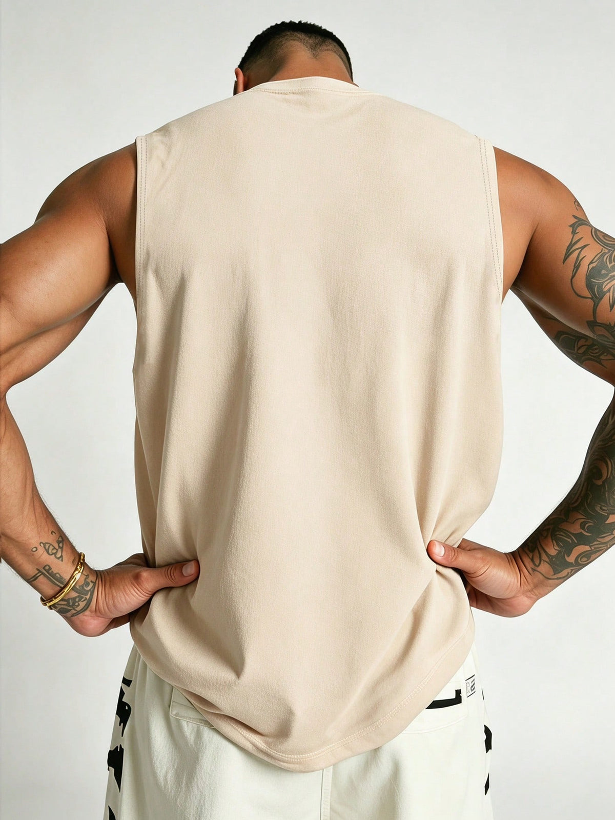 SHEIN Men's Retro Brazil Football Tank Top Number 10 Apricot
