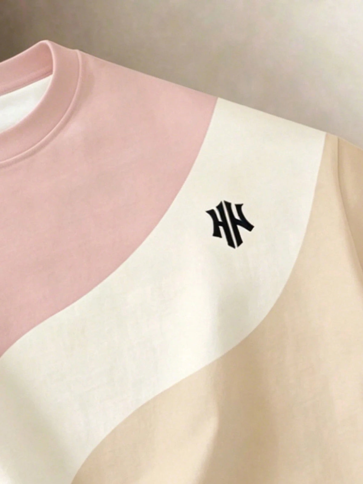 Men's Abstract Colorblock Print Short Sleeve T-Shirt