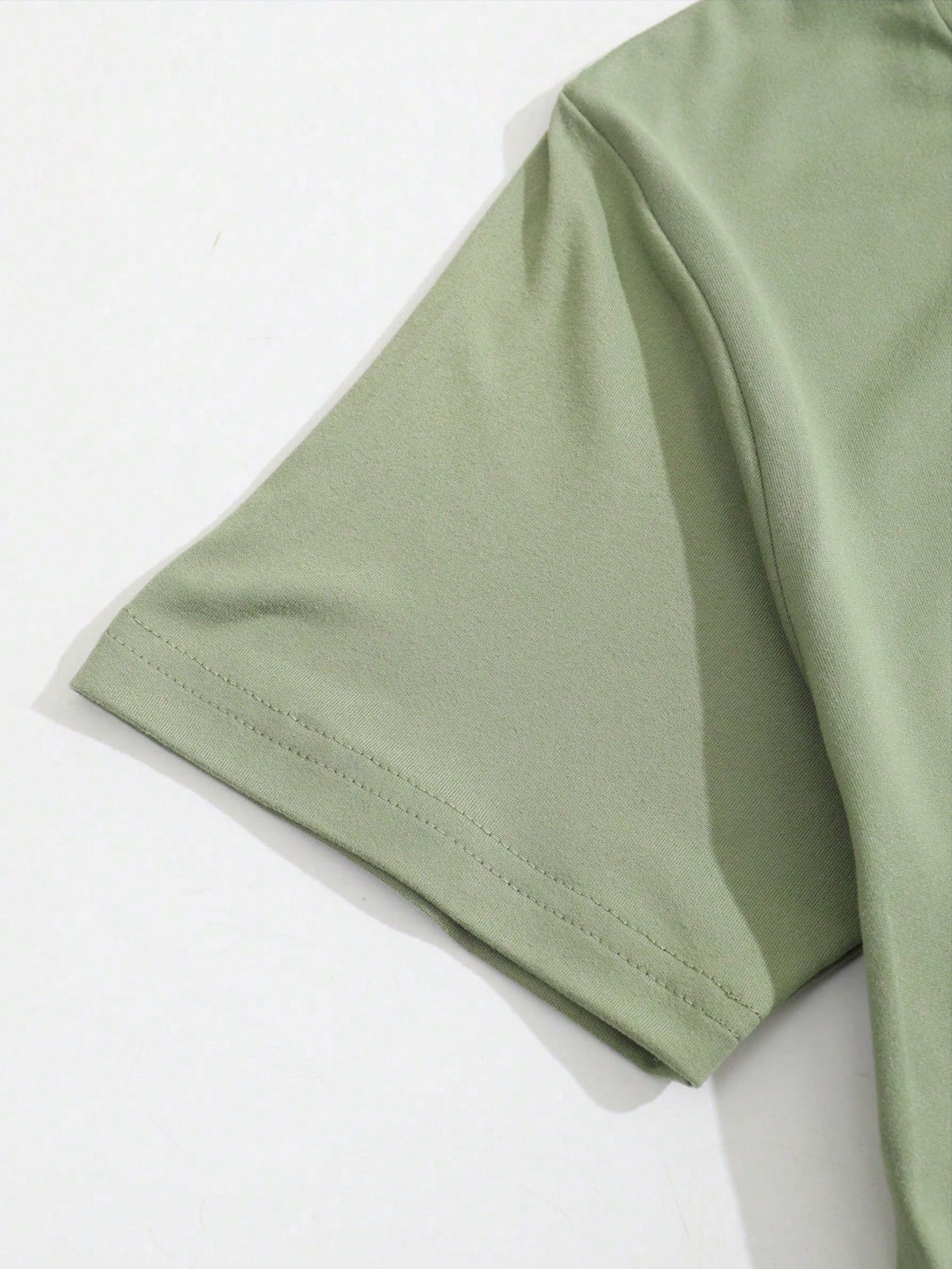 Men's Classic Solid Color Henley Collar Short Sleeve T-Shirt Olive Green