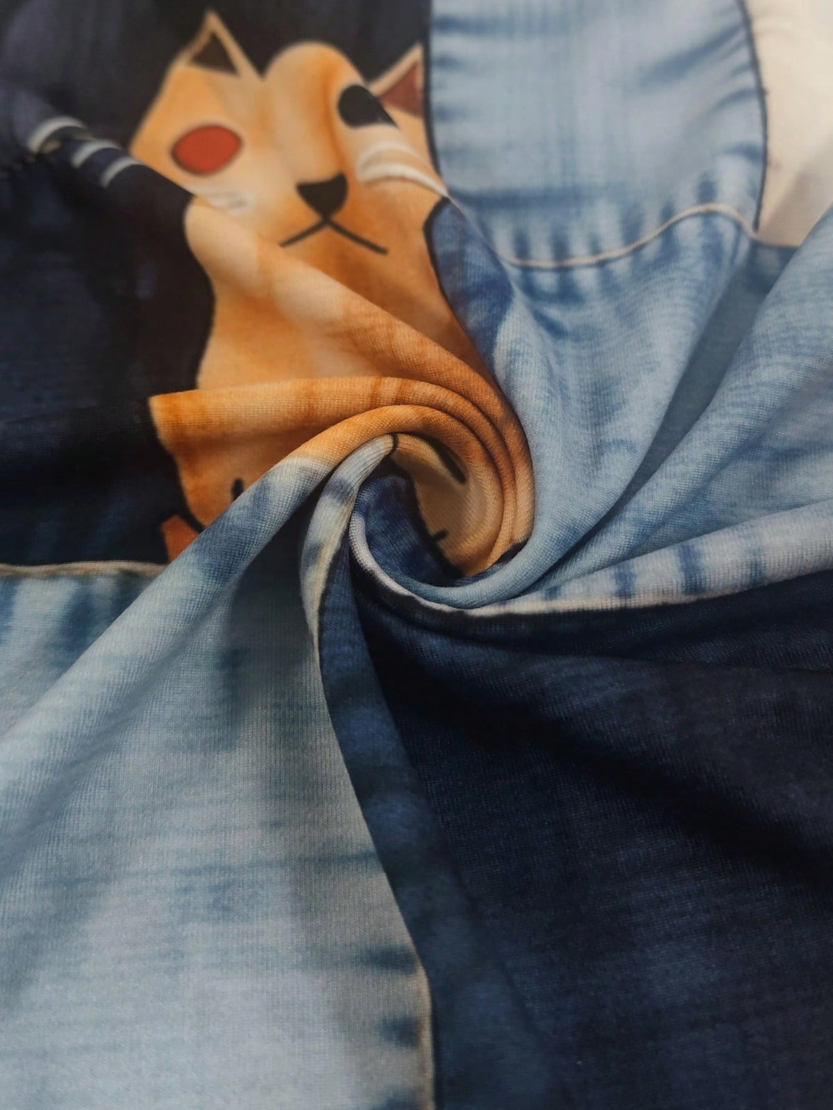 Women's Cat Print Round Neck Short Sleeve T-Shirt