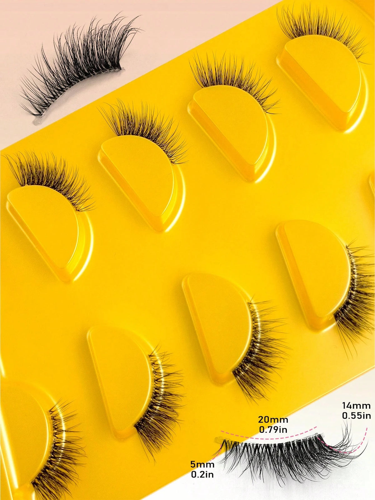 Women's 5-Pair Natural Soft Half Cat Eye False Eyelash Set