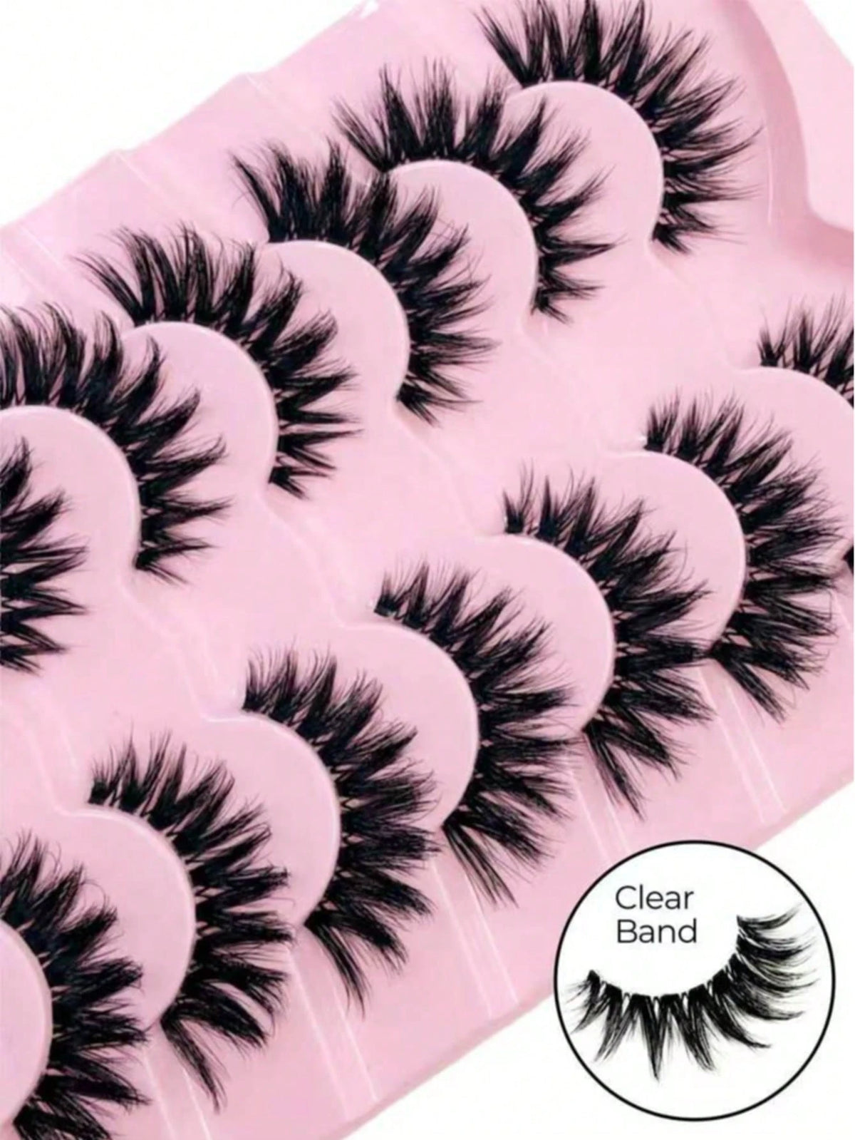 Women's 7 Pairs 3D Faux Mink Cat Eye False Eyelashes Set