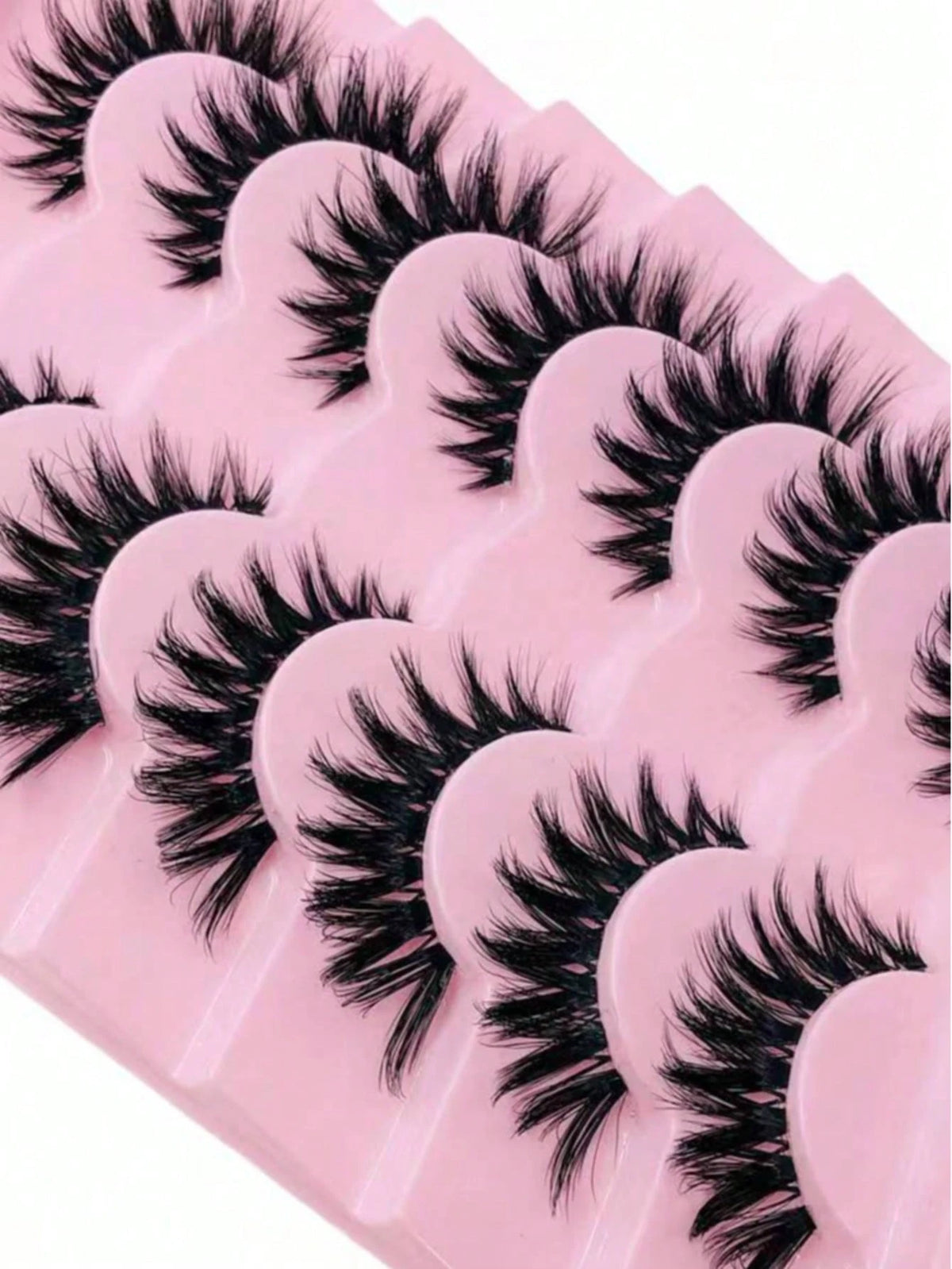 Women's 7 Pairs 3D Faux Mink Cat Eye False Eyelashes Set