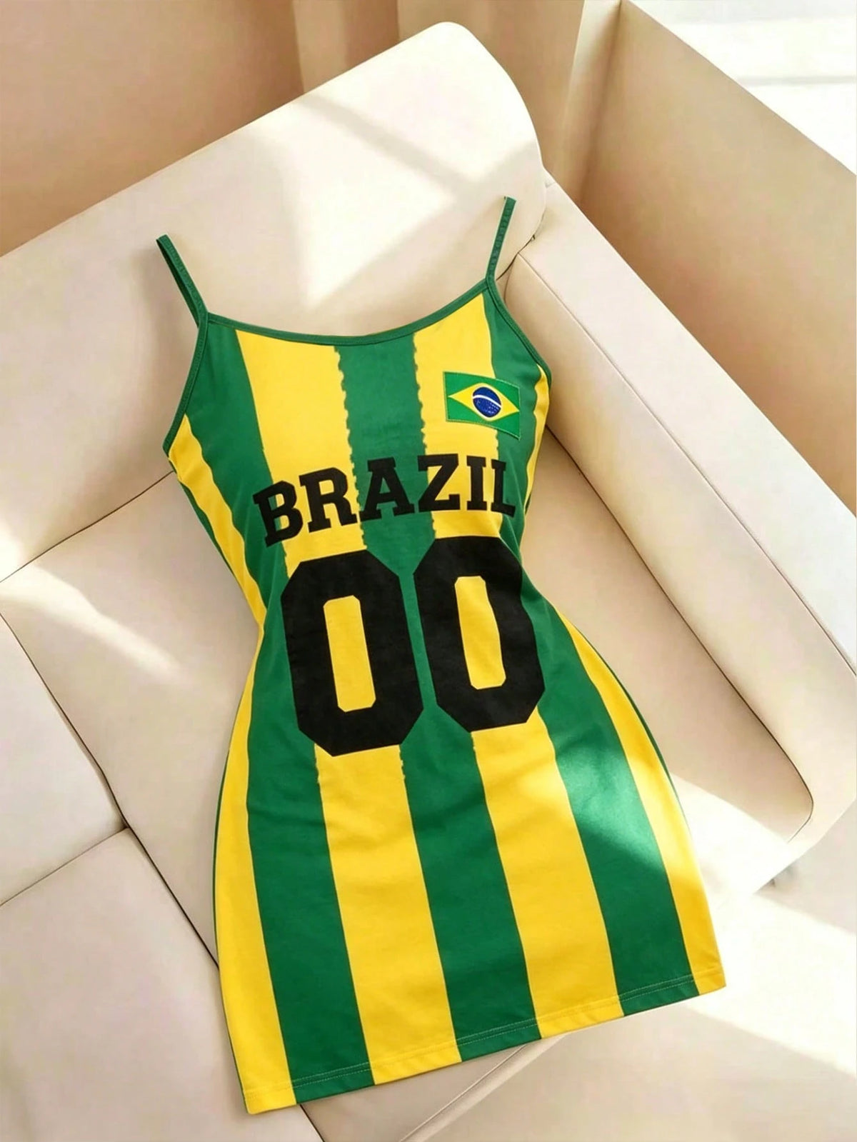 Women's Brazilian Style Sports Graphic Cami Mini Dress