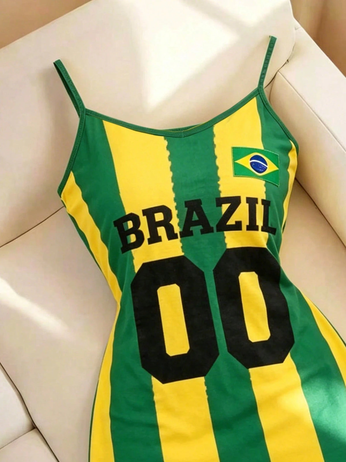 Women's Brazilian Style Sports Graphic Cami Mini Dress