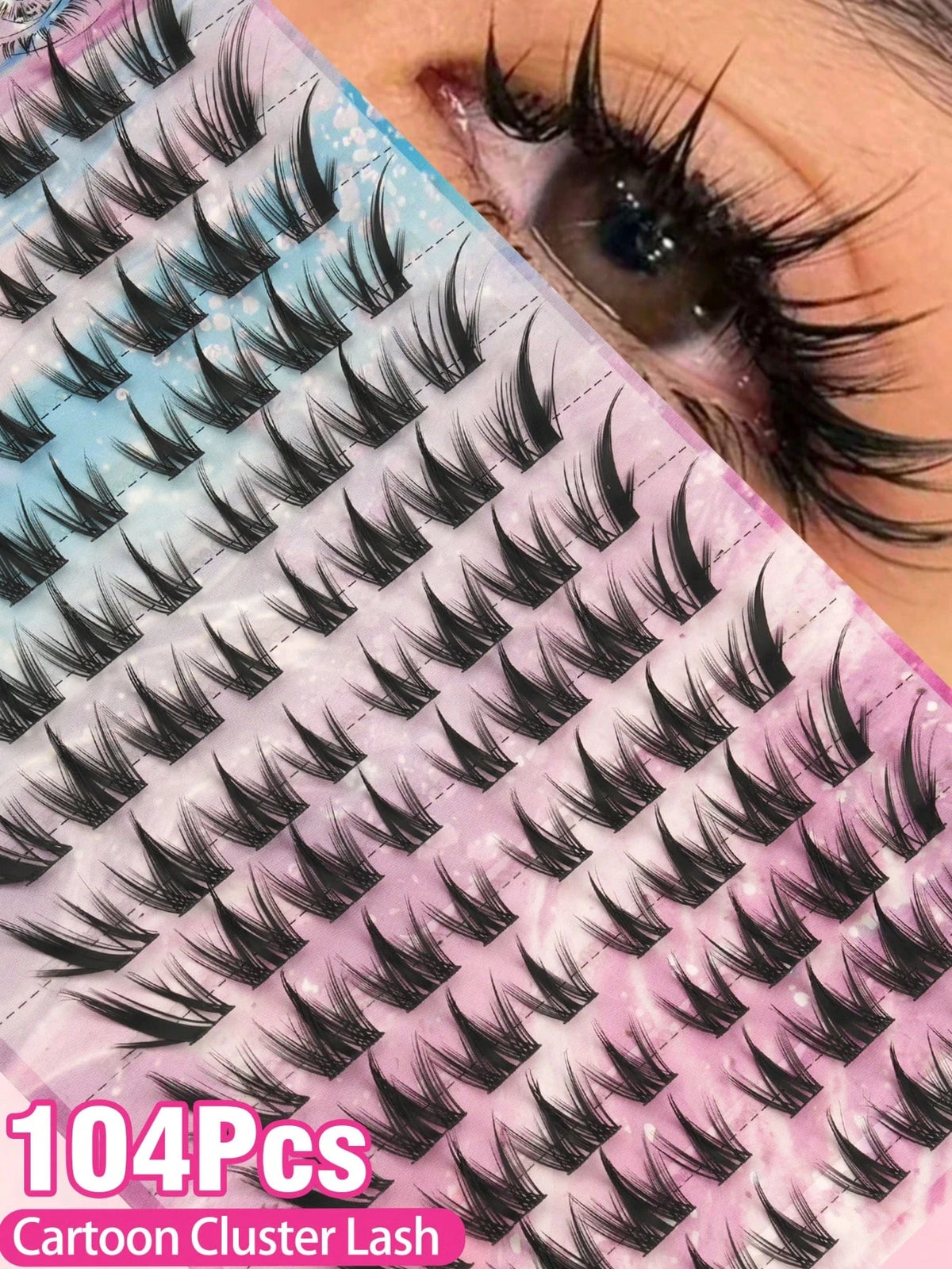 Women's Natural Dramatic C Curl Individual Cluster False Eyelash Set