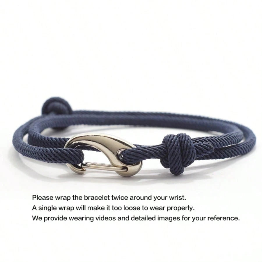 Men's Minimalist Double-Layer Braided Paracord Bracelet