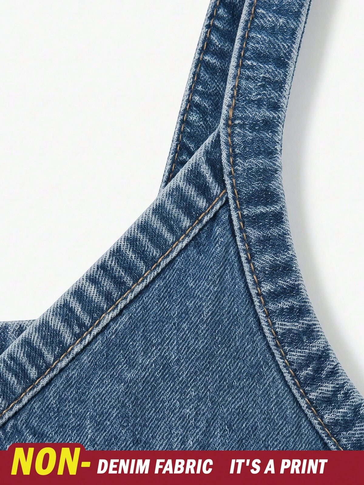 Women's Casual Denim Print Patchwork Tank Top