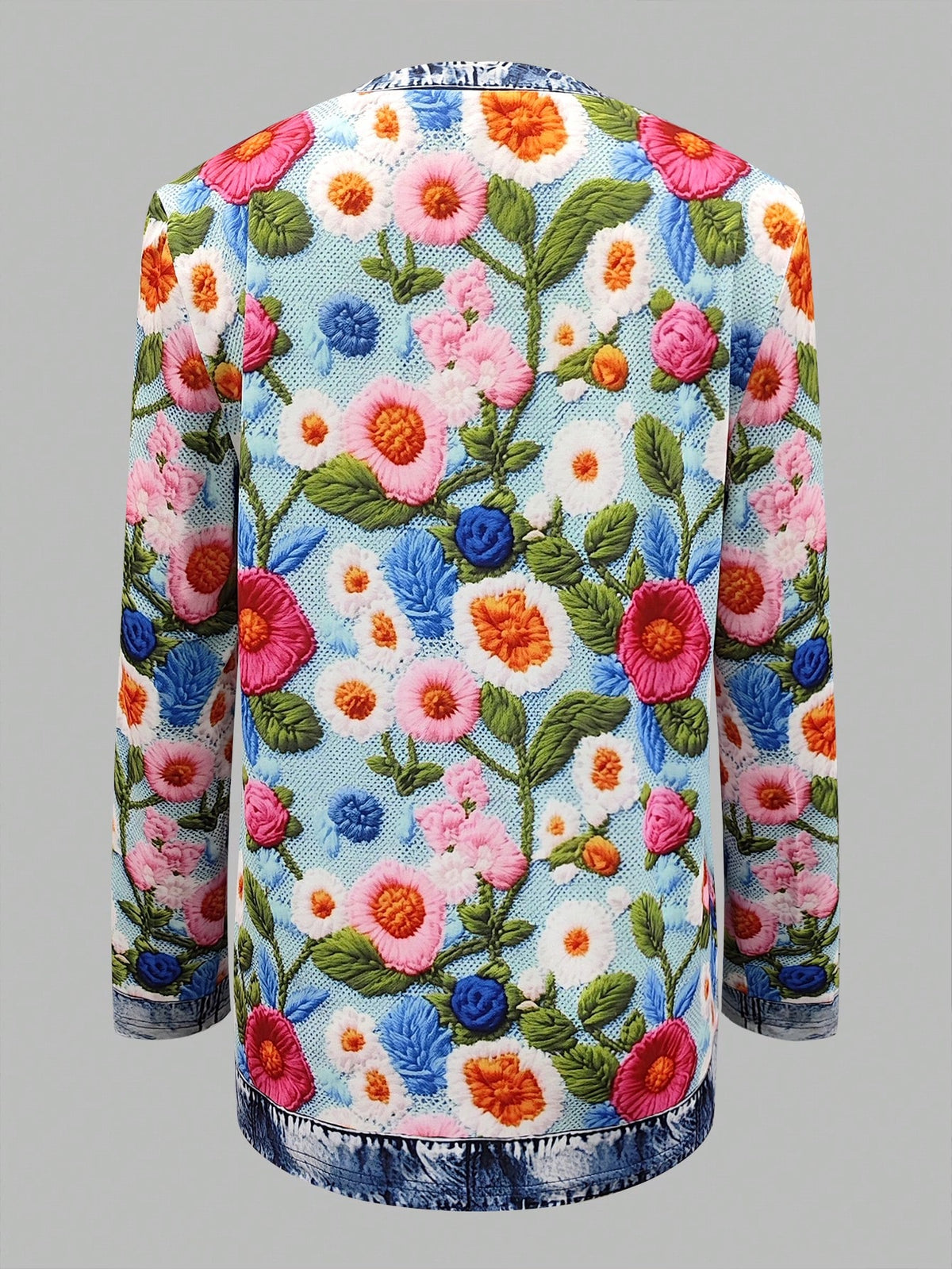 Women's Casual Floral Print Raglan Long Sleeve T-Shirt