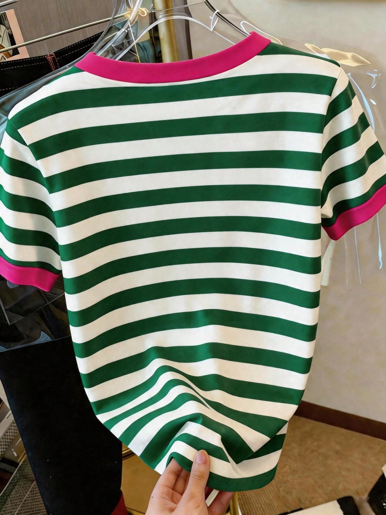 Women's Lemon Letter Striped Casual Short Sleeve T-Shirt