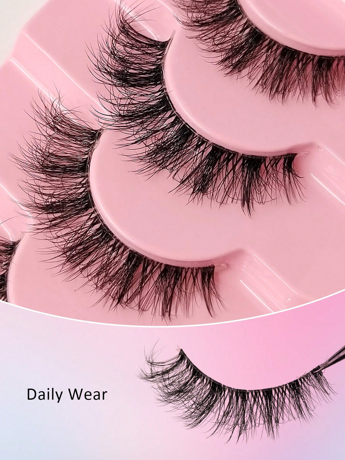 Women's 7-Pair Fluffy Synthetic Mink False Eyelash Set
