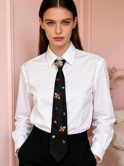 Women's Vintage Y2K Gemstone Bee Necktie