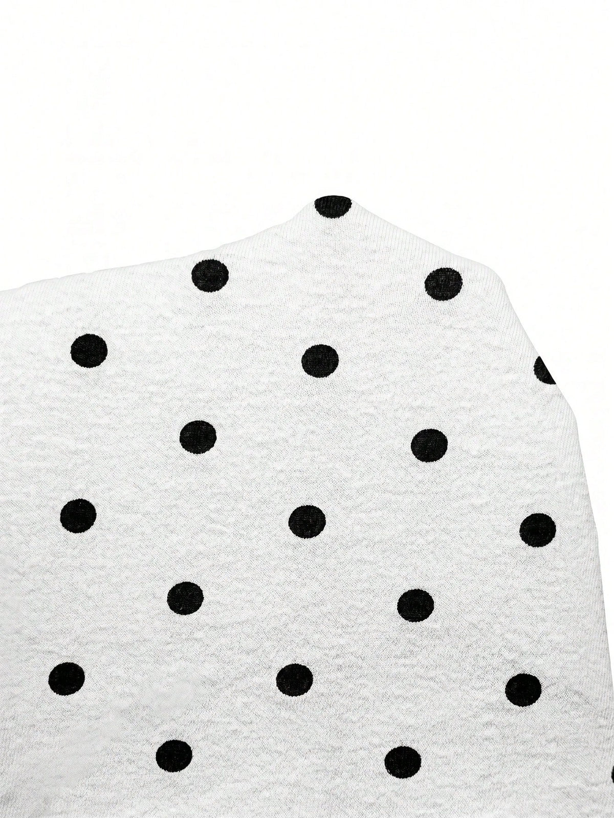 Women's Elegant Polka Dot Fitted Long Sleeve T-Shirt