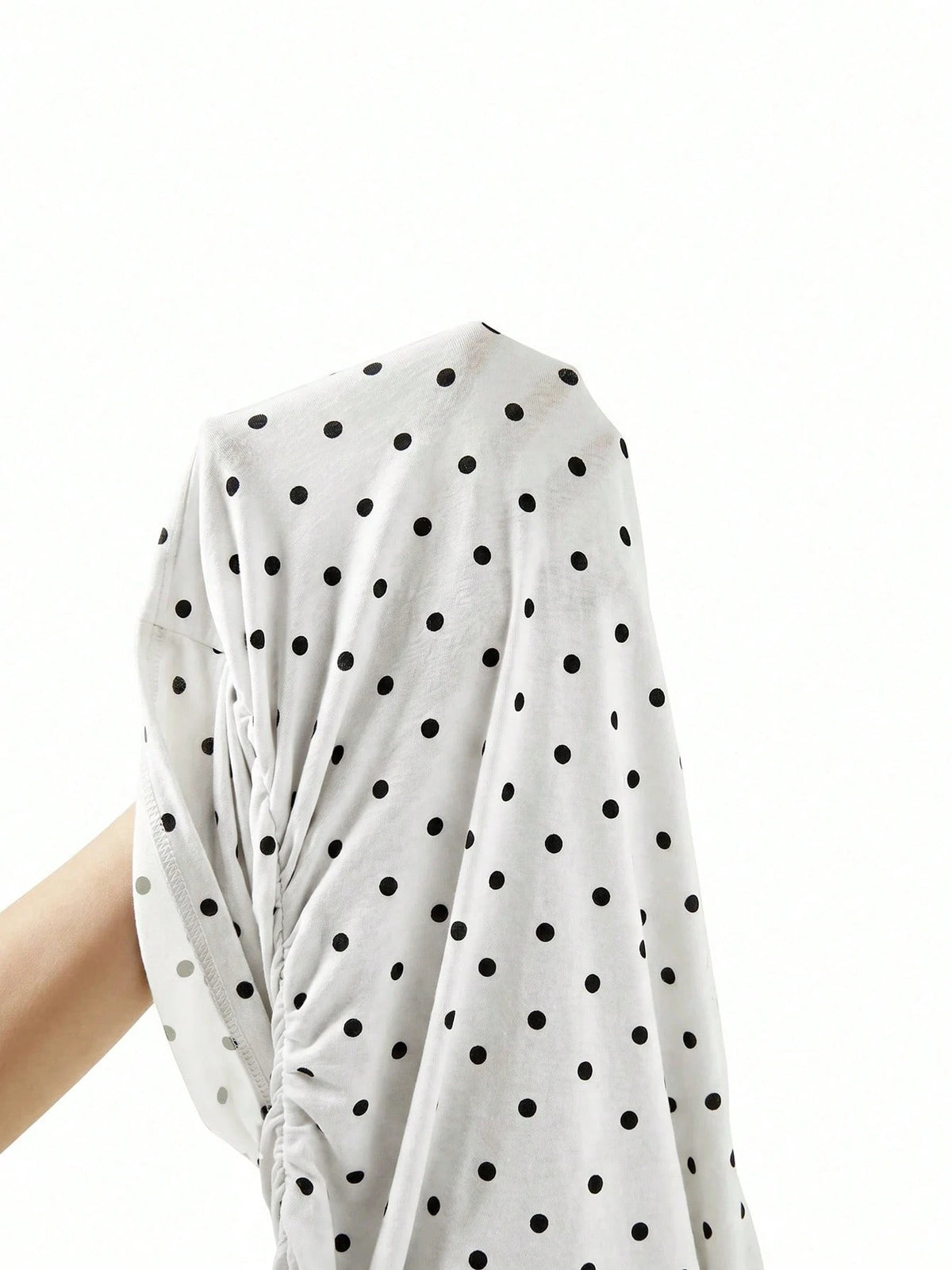 Women's Elegant Polka Dot Fitted Long Sleeve T-Shirt