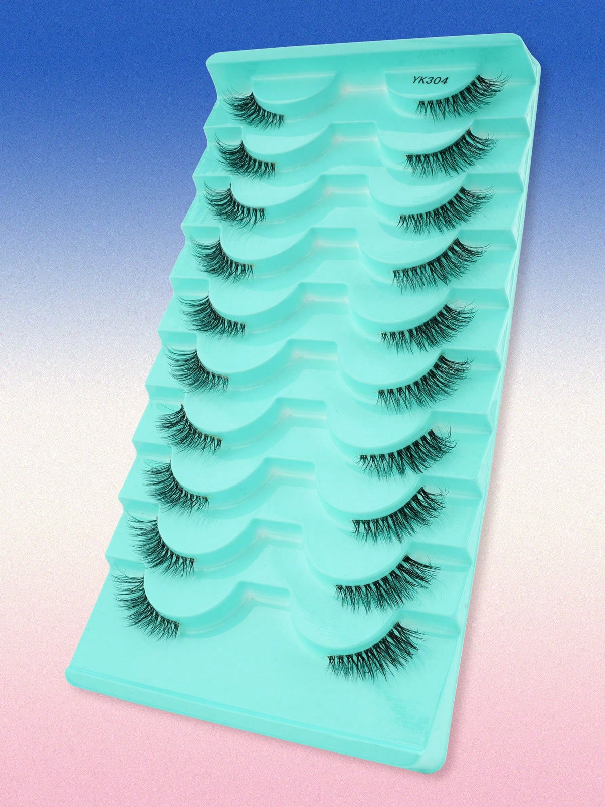 Women's 10 Pairs Half Eye 3D Faux Mink Natural Fluffy False Eyelashes