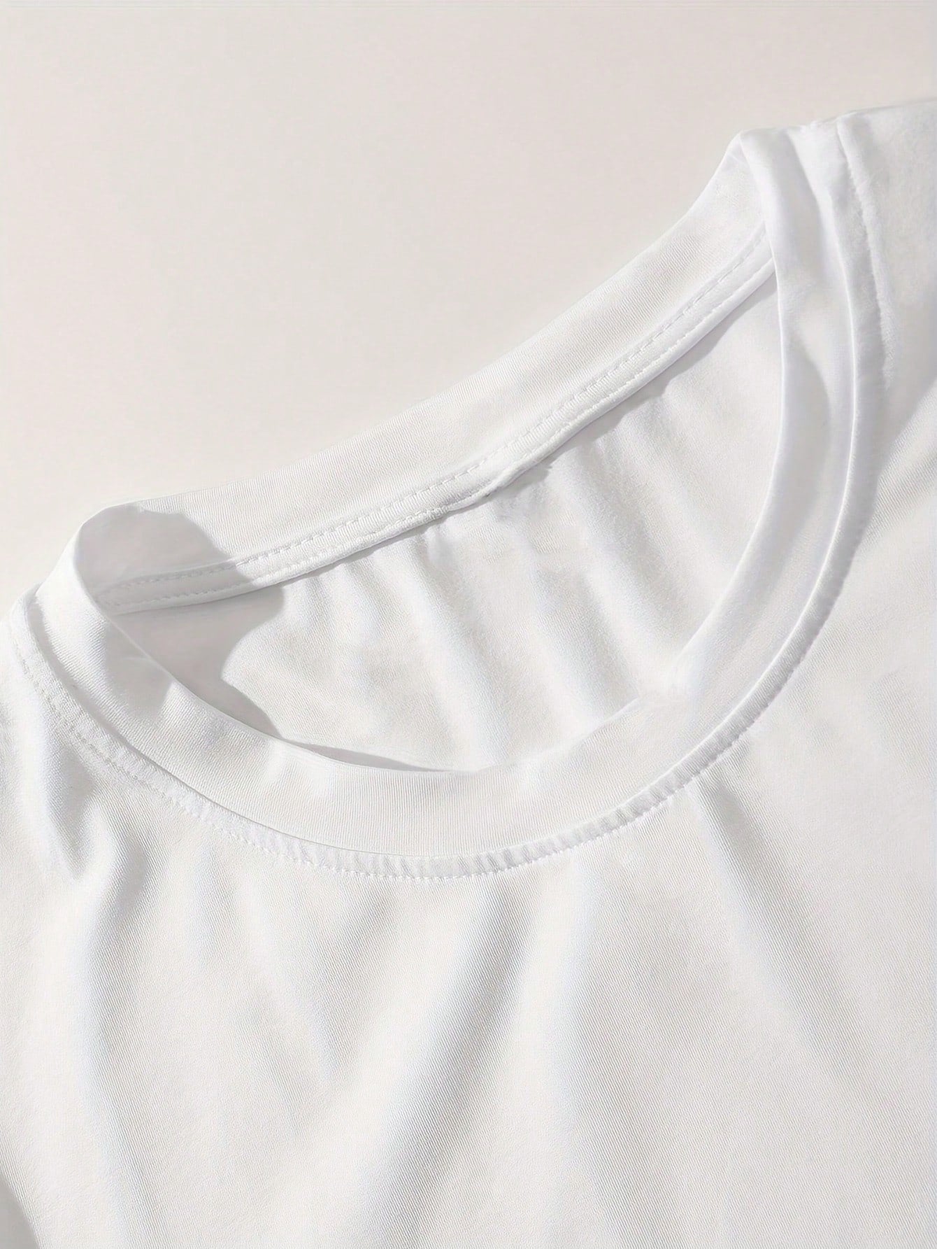 Manfinity Dauomo Men's Loose Fit Letter Print T-Shirt White