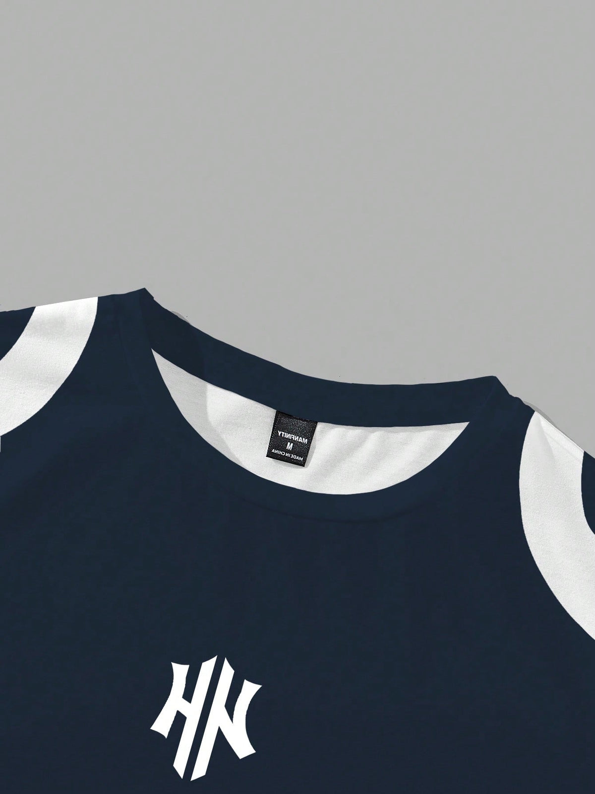 Men's Asymmetrical Colorblock Letter Graphic T-Shirt