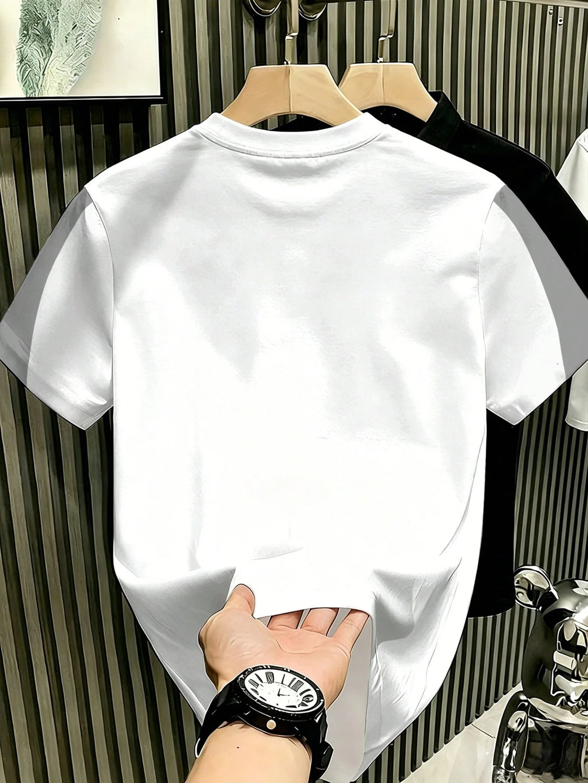 Men's Colorblock Asymmetrical Short Sleeve T-Shirt