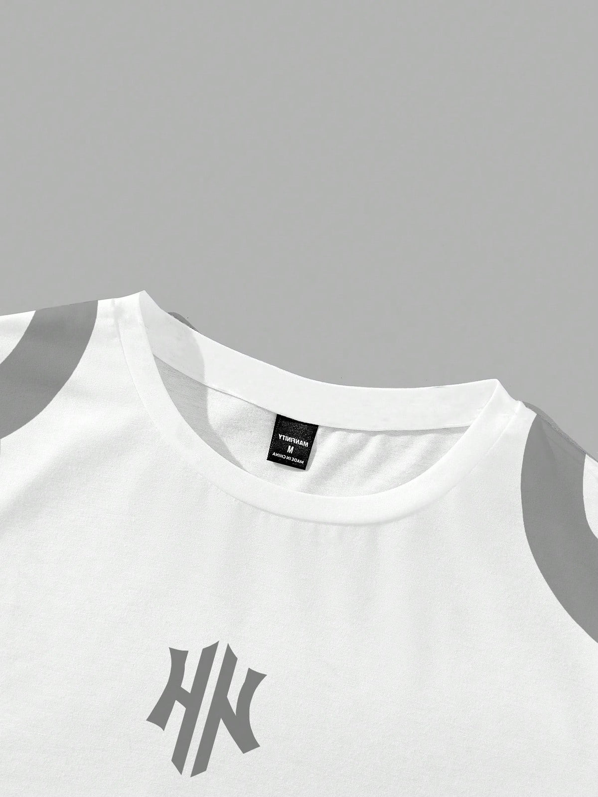 Men's Colorblock Asymmetrical Short Sleeve T-Shirt