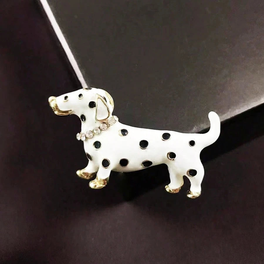 Women's Cute Enamel Dog Brooch Pin Set
