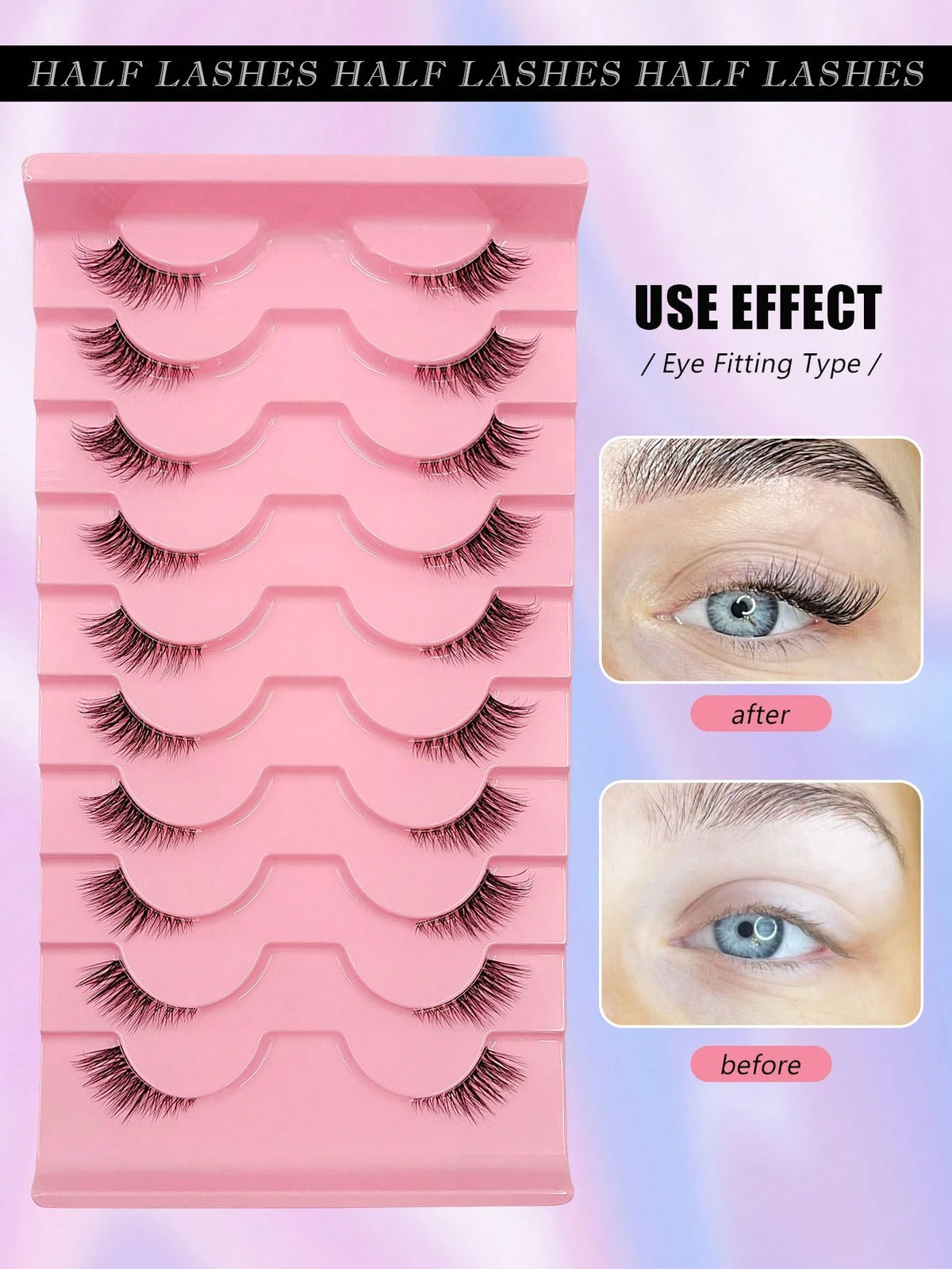 Women's Wispy Cat Eye Half Lashes Set