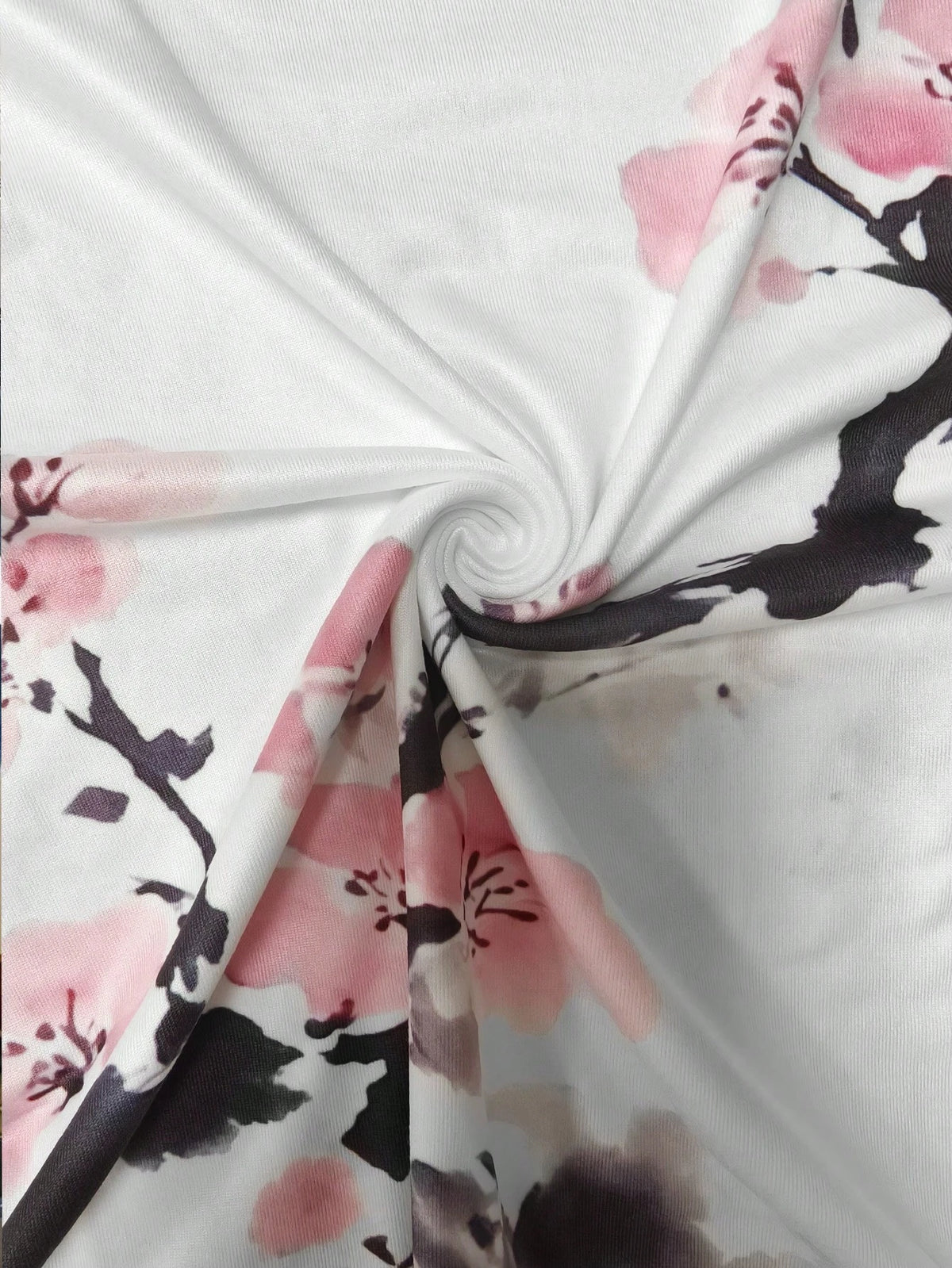 Women's Plum Blossom Print Regular Short Sleeve T-Shirt