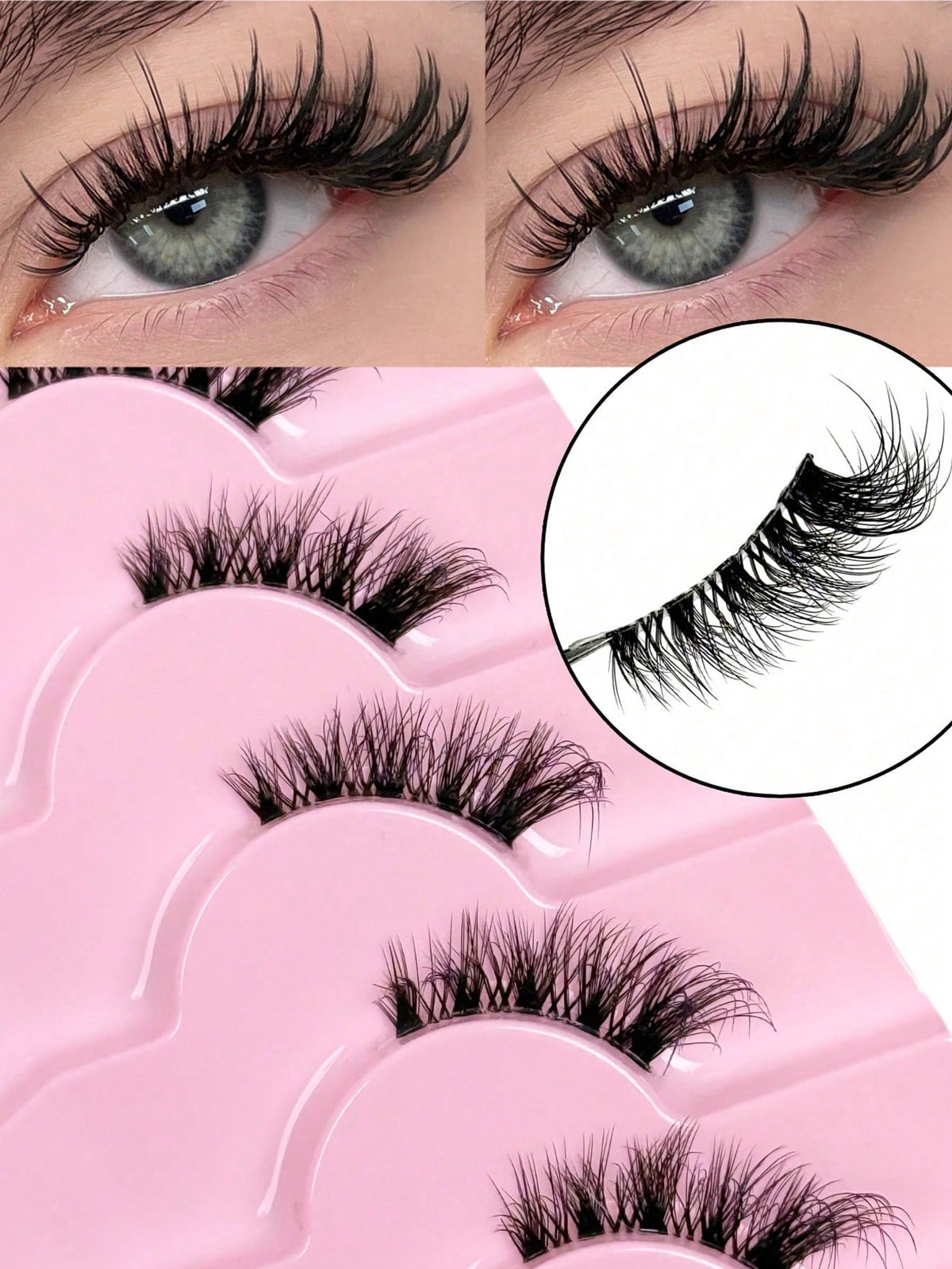 Women's 7 Pairs Cat Eye Half False Eyelash Set