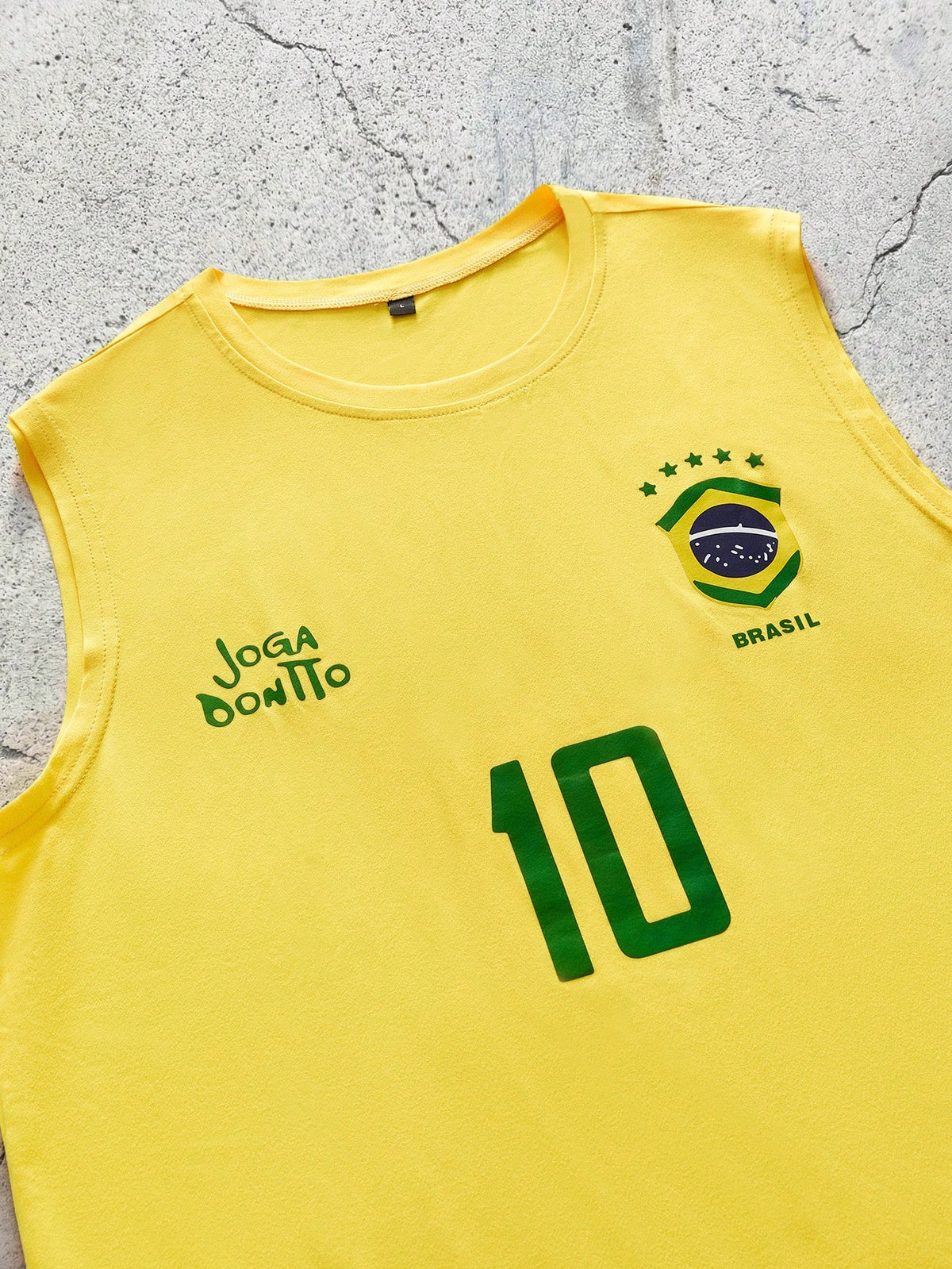 Men's Retro Brazil Football Sports Tank Top