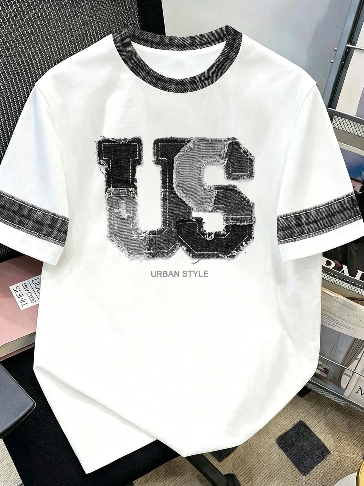 Men's Letter Print Hip-Hop Casual T-Shirt