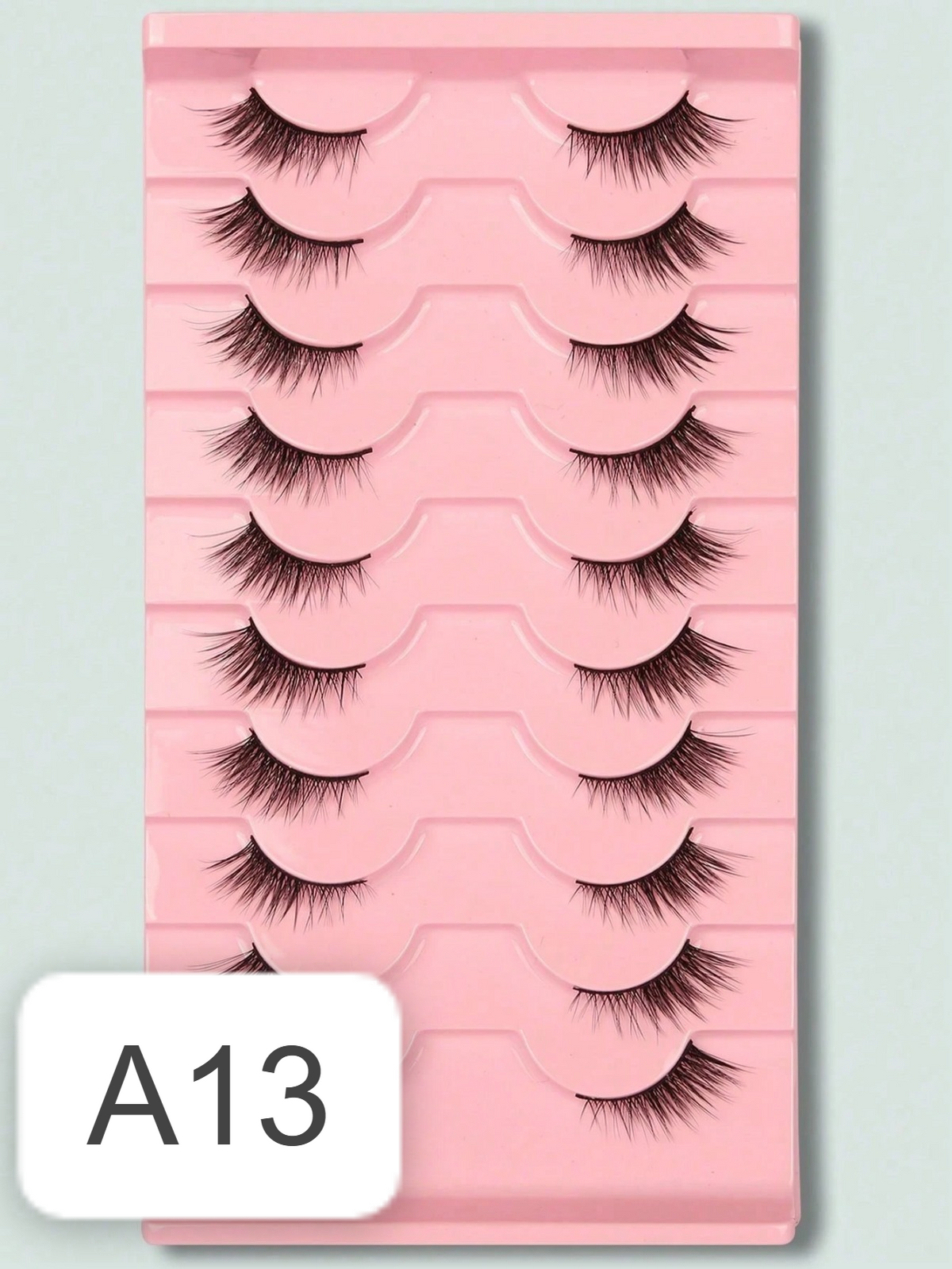 Shein Women's 10-Pair Cat Eye Natural Criss-Cross False Eyelash Set Code: A13