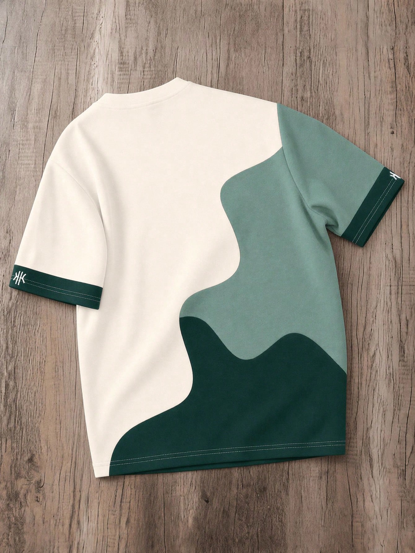 Joysei Men's Casual Color Block Print T-Shirt